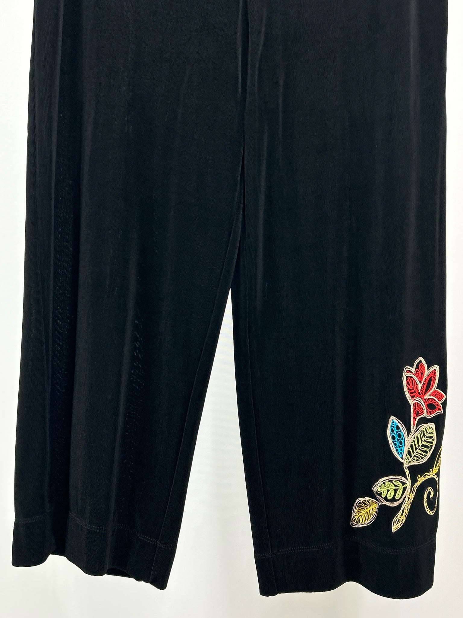 CHICO'S Size 16 Black Print Women 2-Piece w/pants
