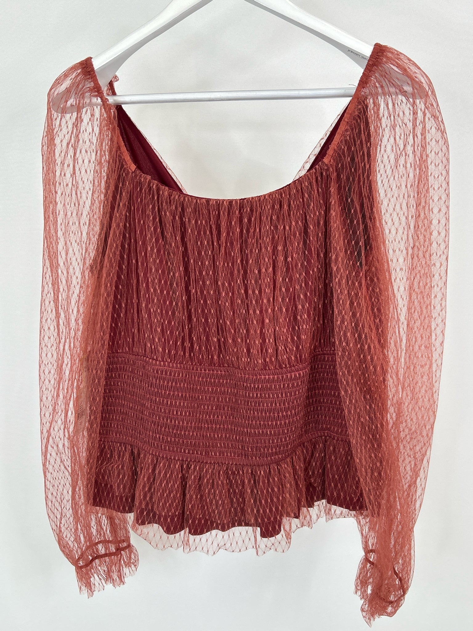 ANTHROPOLOGIE Size XL WINE Women Top NWT