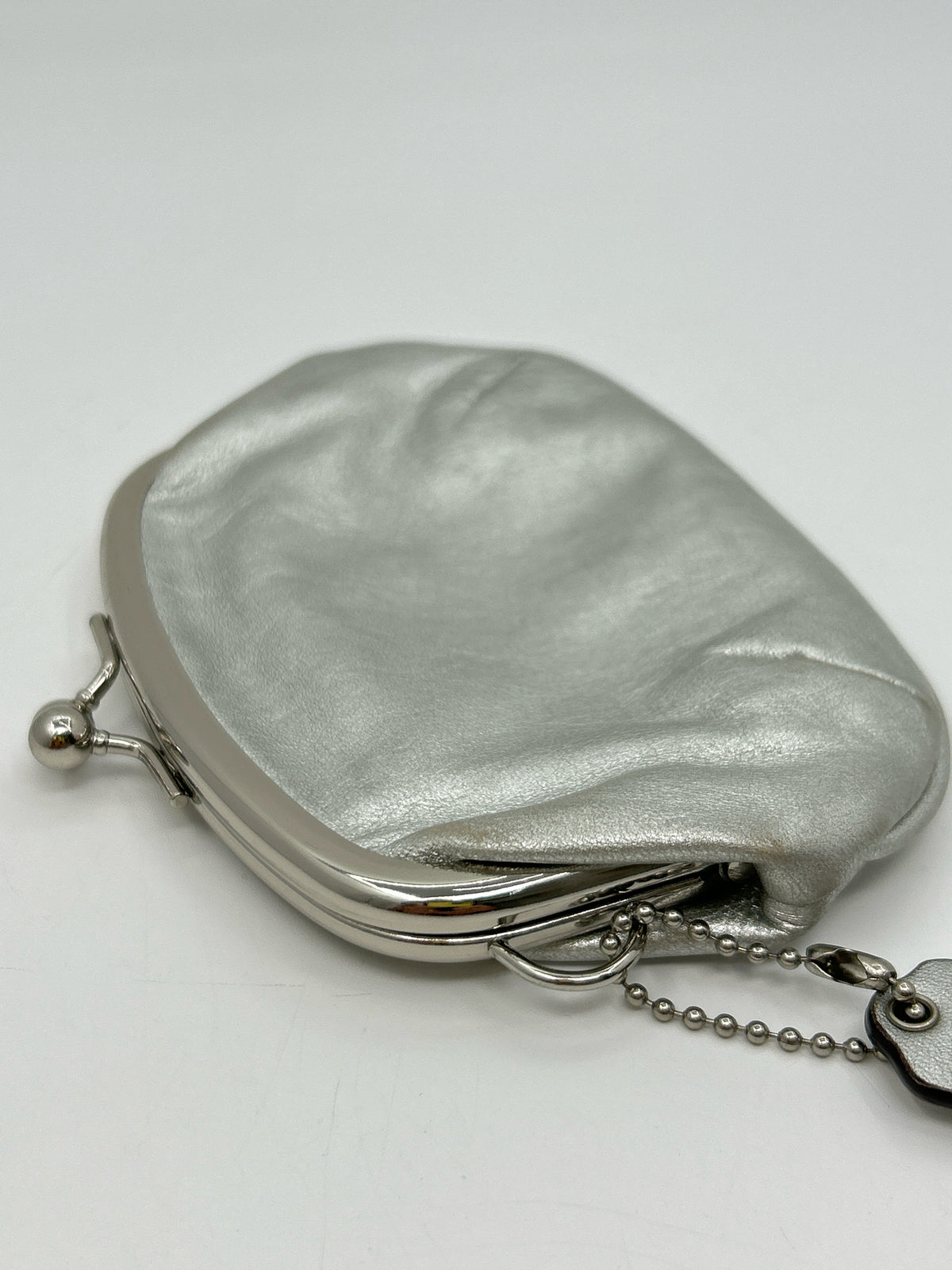 Coach Silver Metallic Women Purse