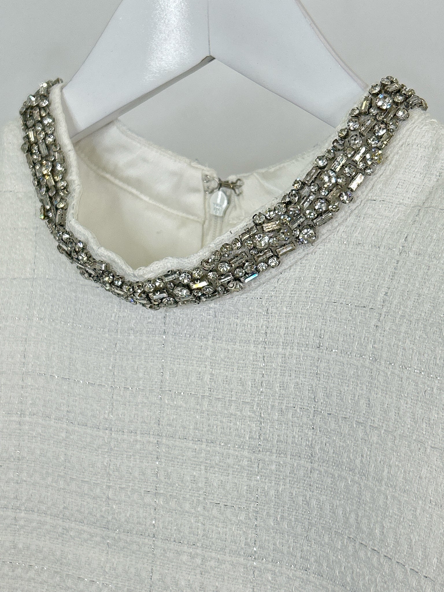 White House Black Market Size 10 White Women Dress