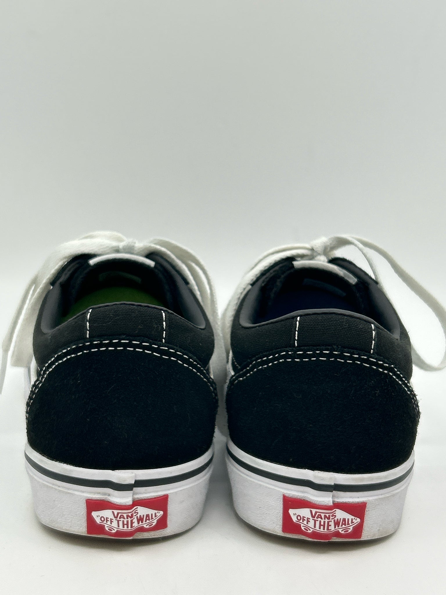 VANS Size 8 Black and White Women Sneakers