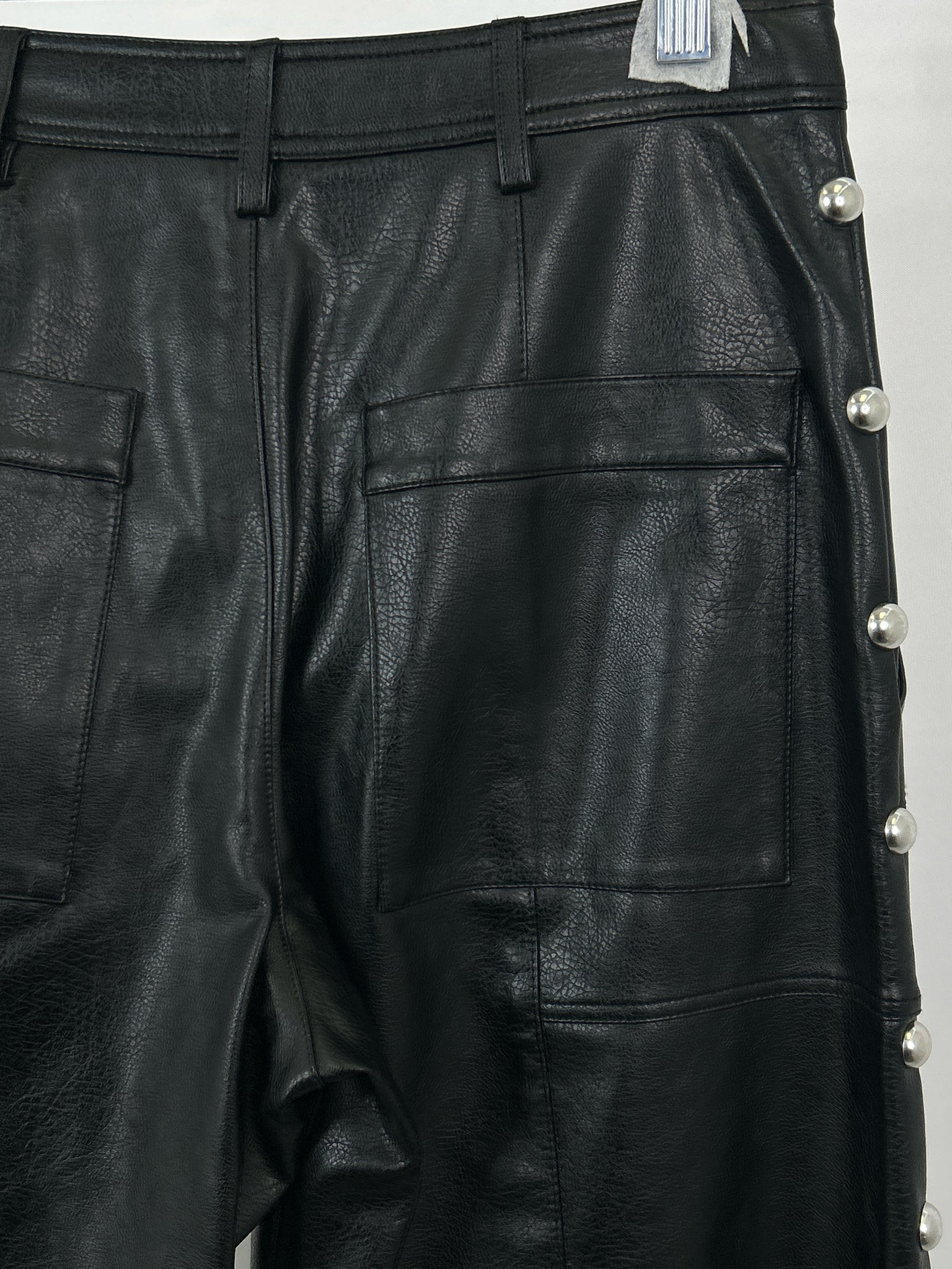 ANTHROPOLOGIE Size 6 Black Faux Leather Women Pants NWT