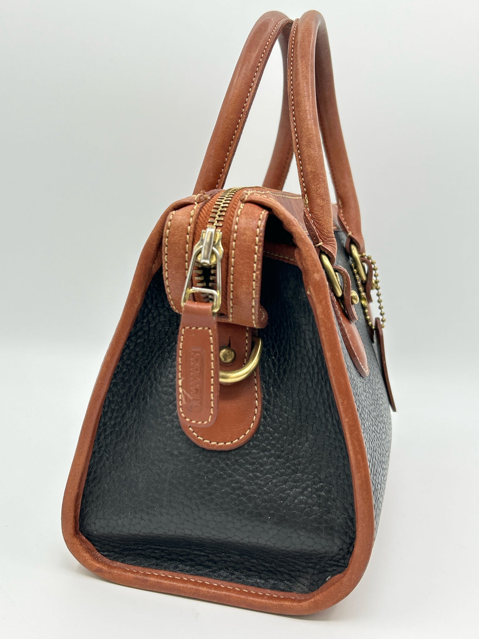 COACH Vintage Black and Tan Women Purse