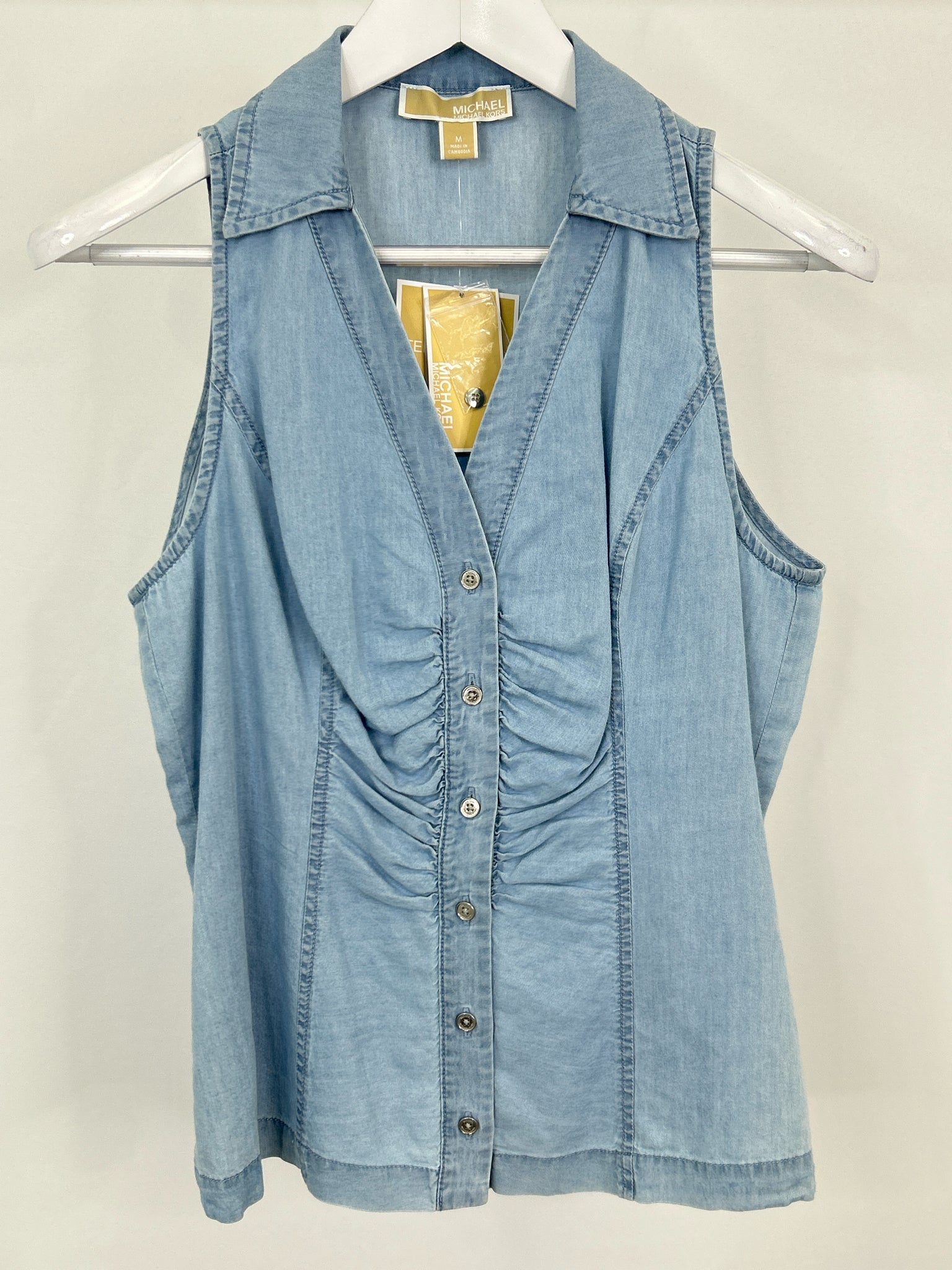 MICHAEL MICHAEL KORS NWT Size M CHAMBRAY Women Top