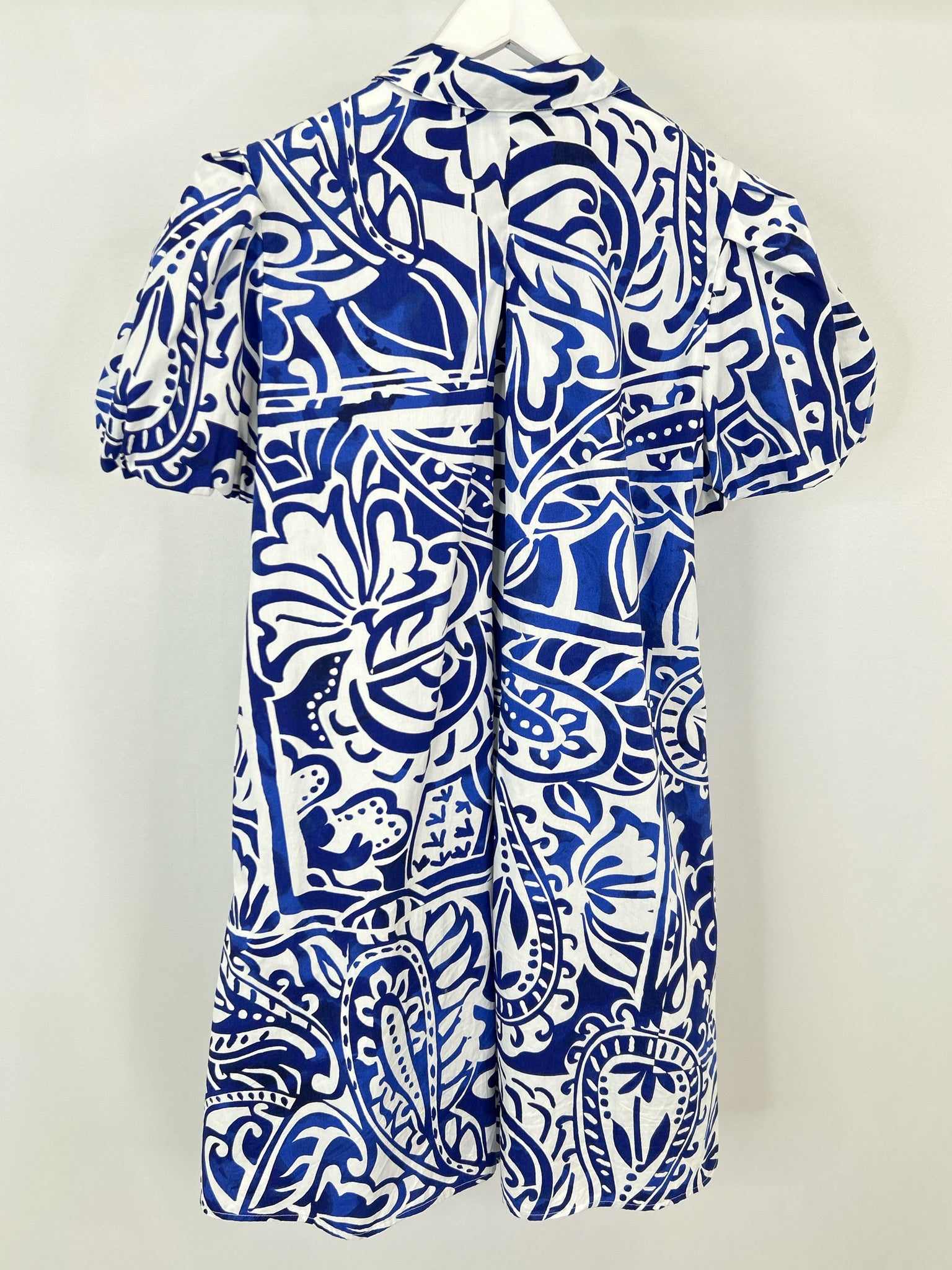 MSK Size M BLUE & WHITE Women Dress