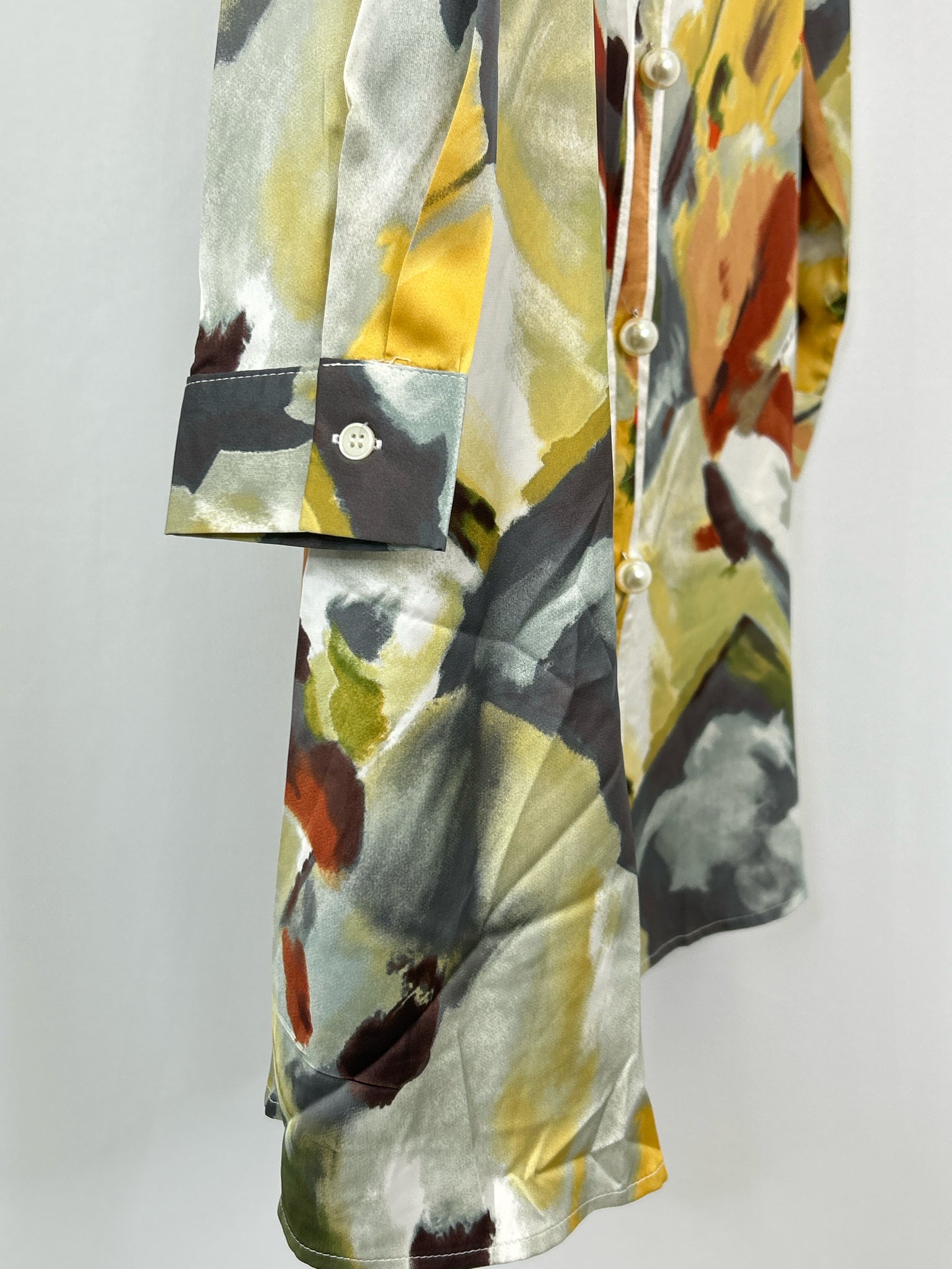 GRACIA Size S Gray print Women Dress NWT