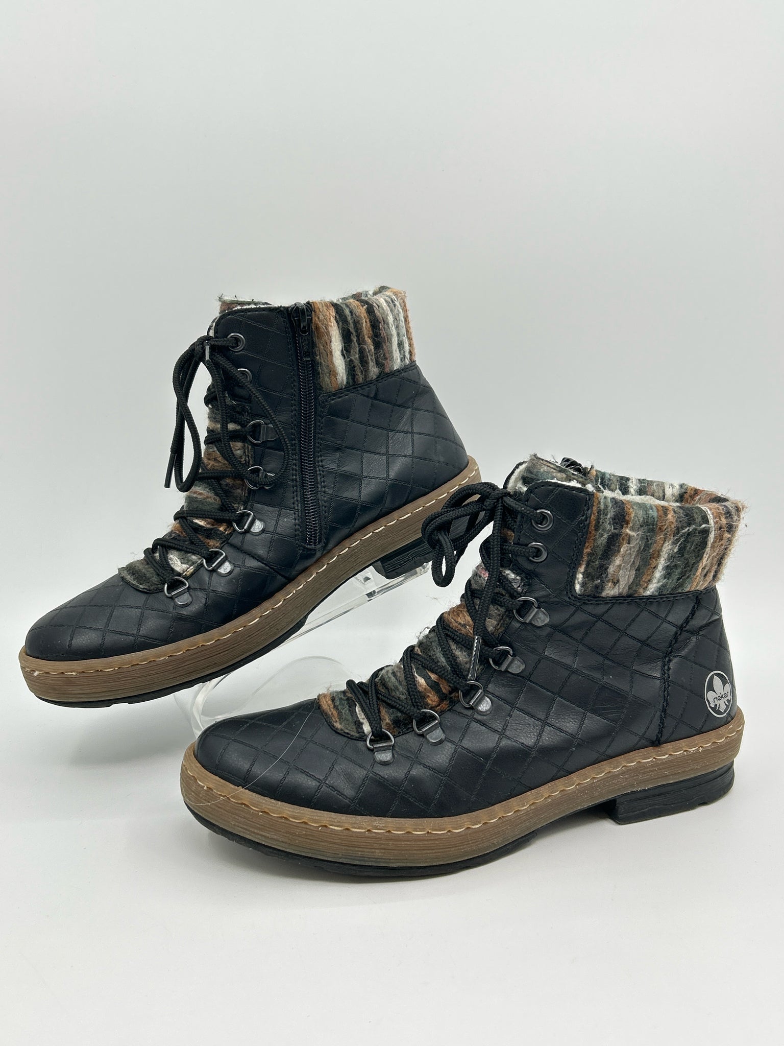 RIEKER Size 9 Black Women Booties