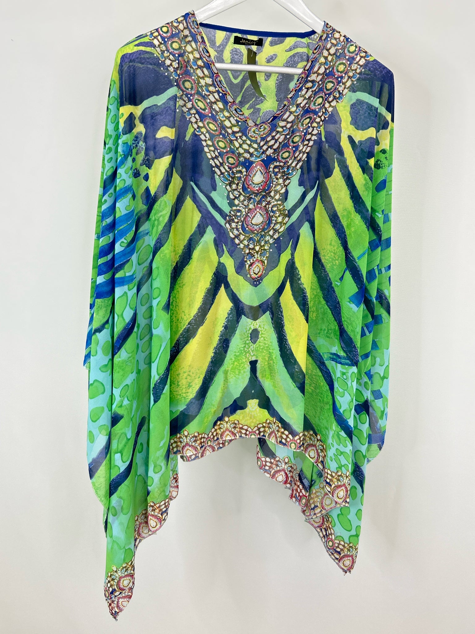 JANICE Size One Size green & blue Women Top