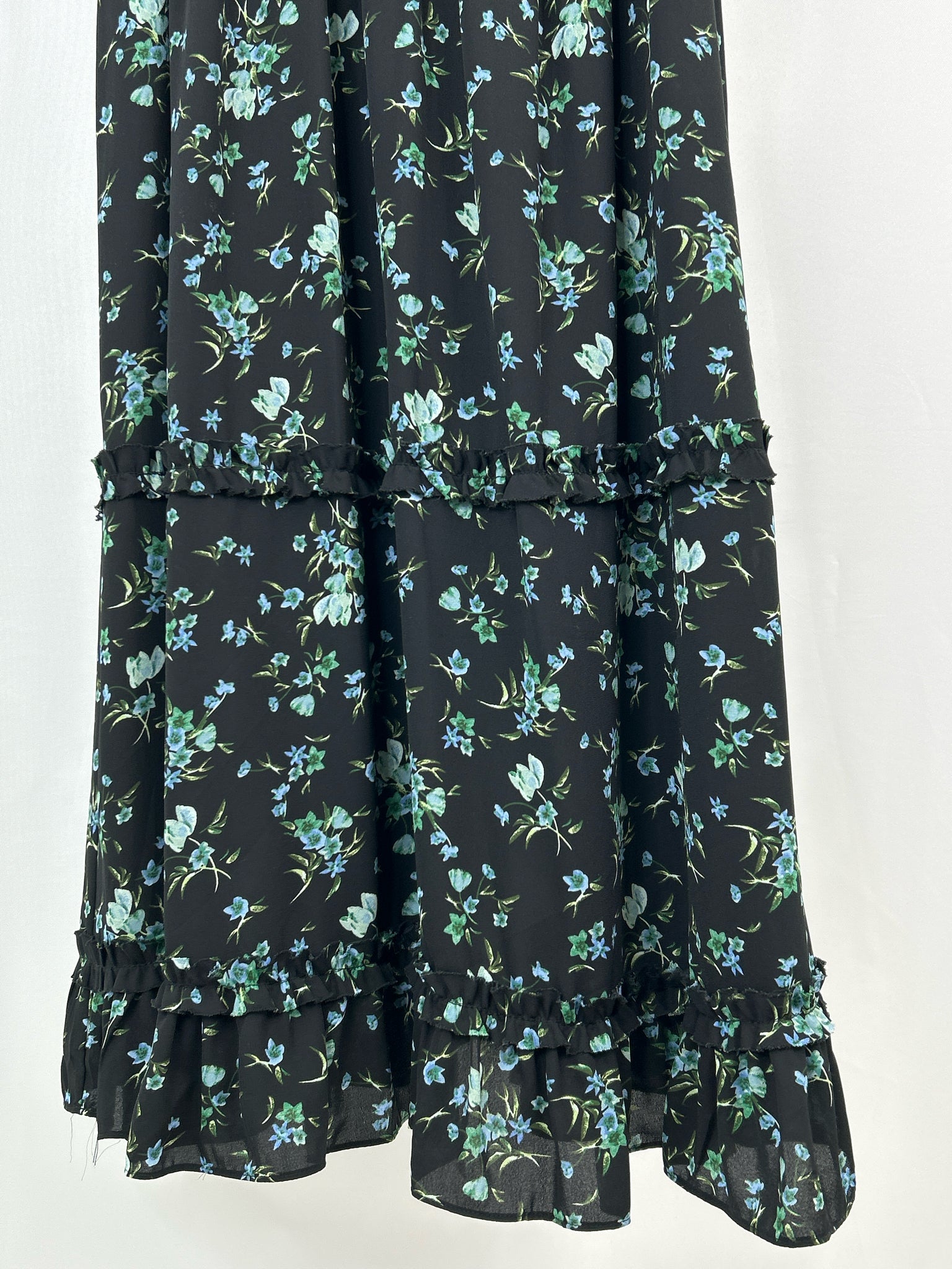 CECE Size L Black Floral Women's Dress