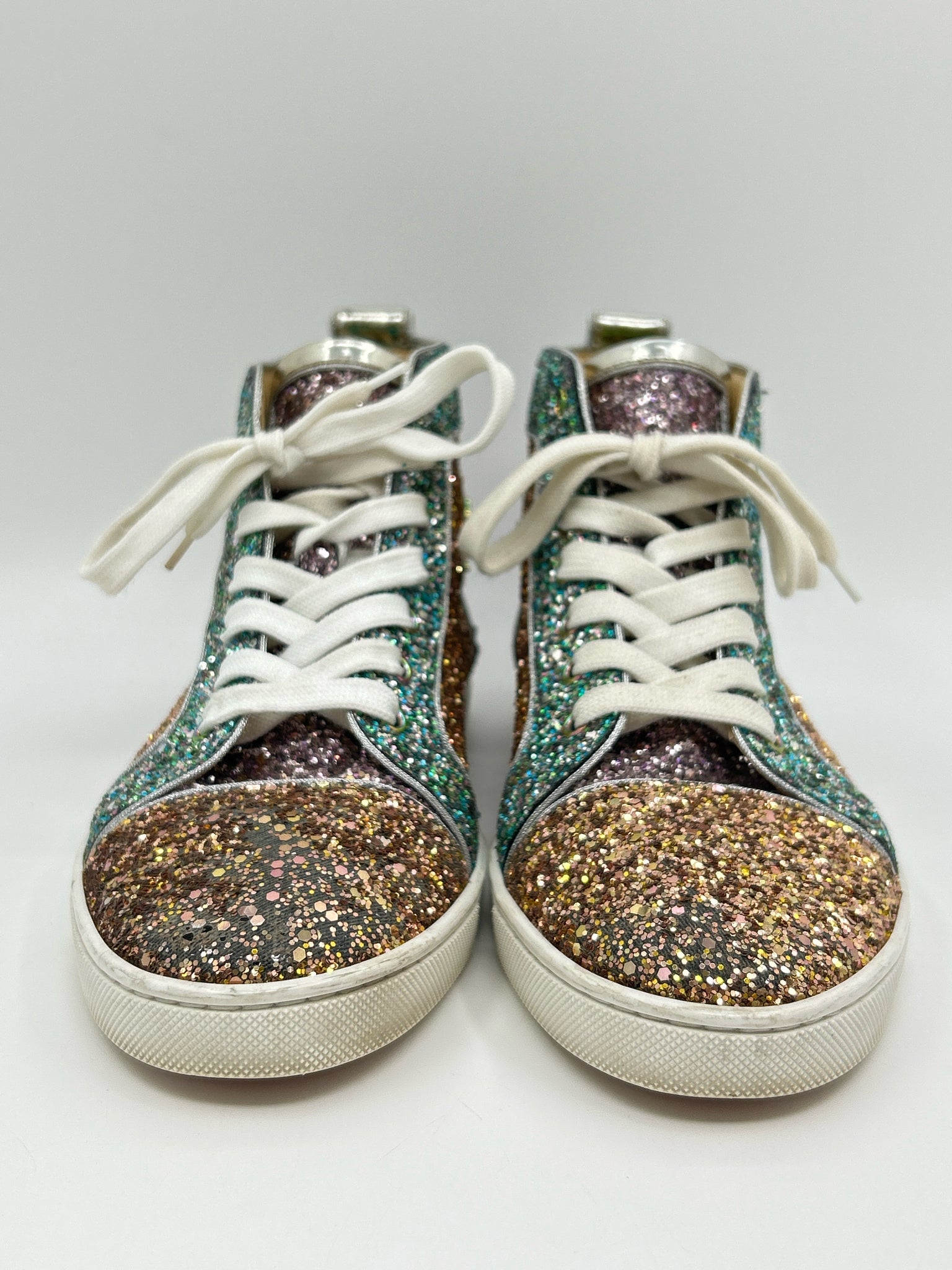 CHRISTIAN LOUBOUTIN Size 39.5 GOLD AND GREEN Women Sneakers