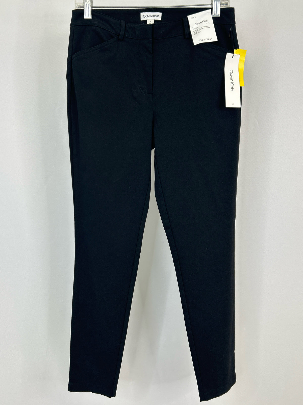 CALVIN KLEIN Size 6 Black Women Pants