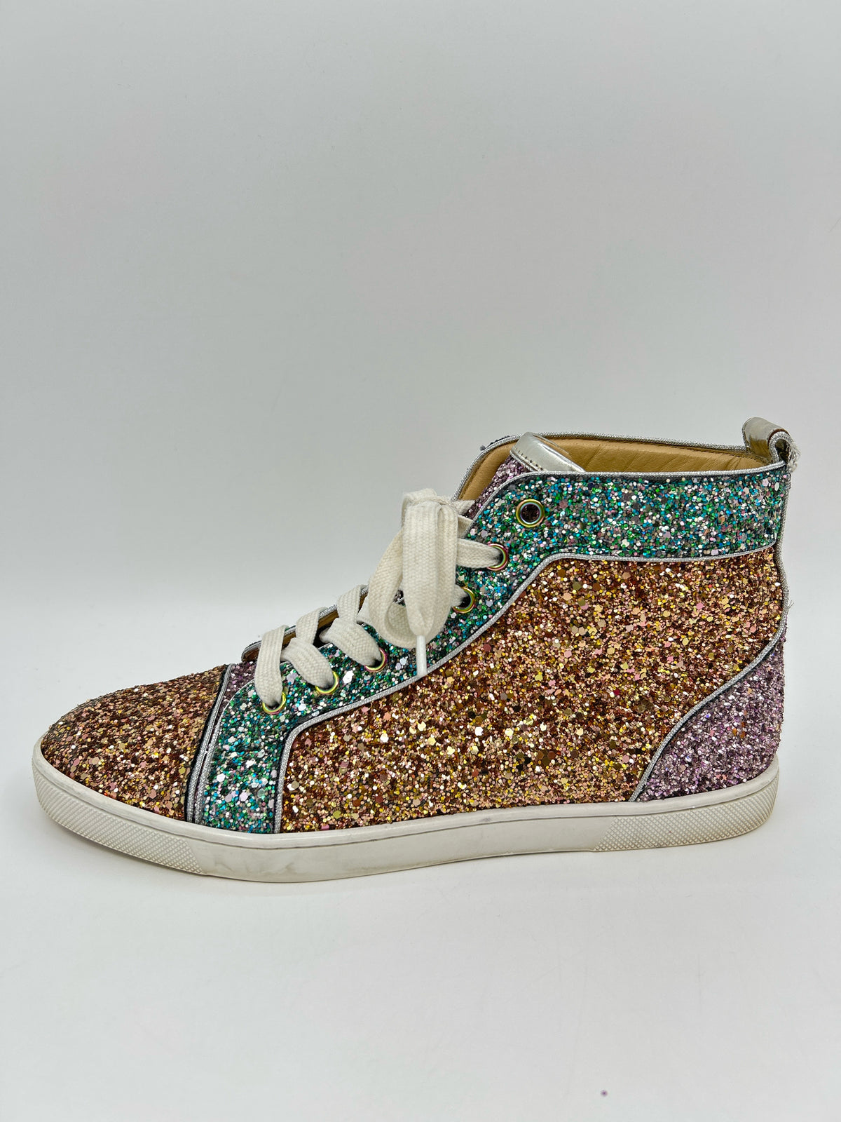 CHRISTIAN LOUBOUTIN Size 39.5 Gold Women Sneakers