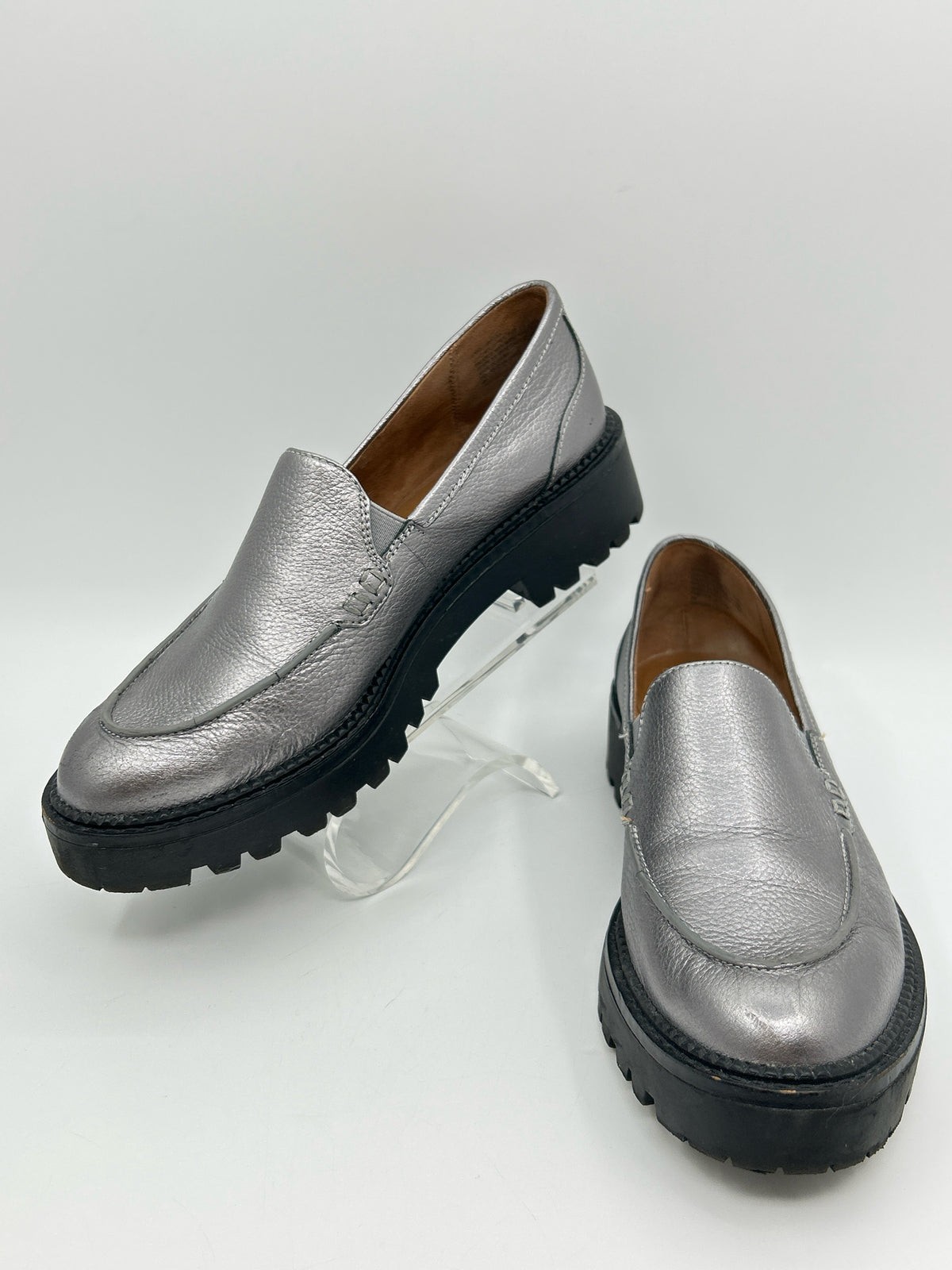 CASLON Size 8M Silver Metallic Women Loafer