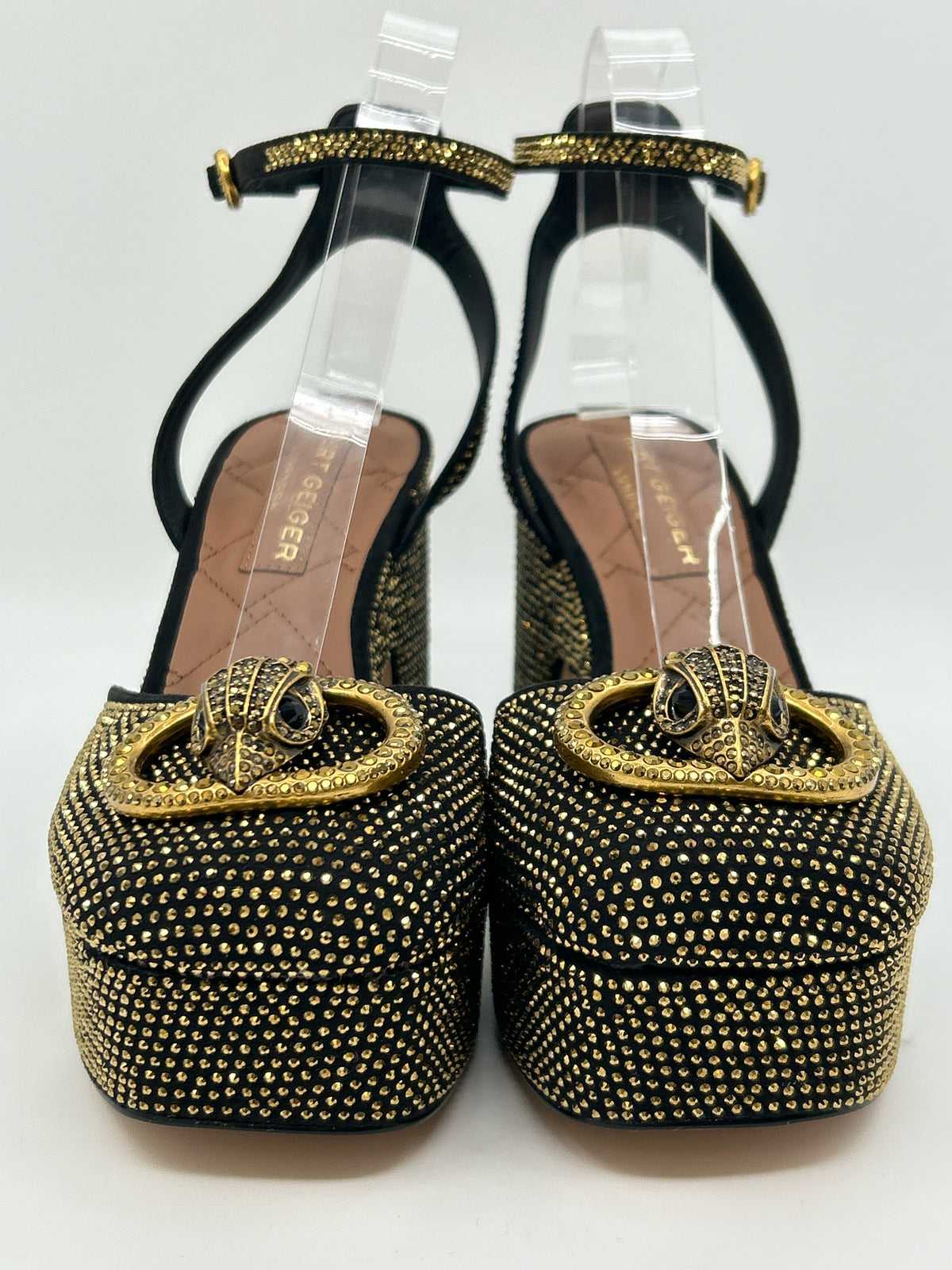 KURT GEIGER Size 41 GOLD AND BLACK Women Pumps