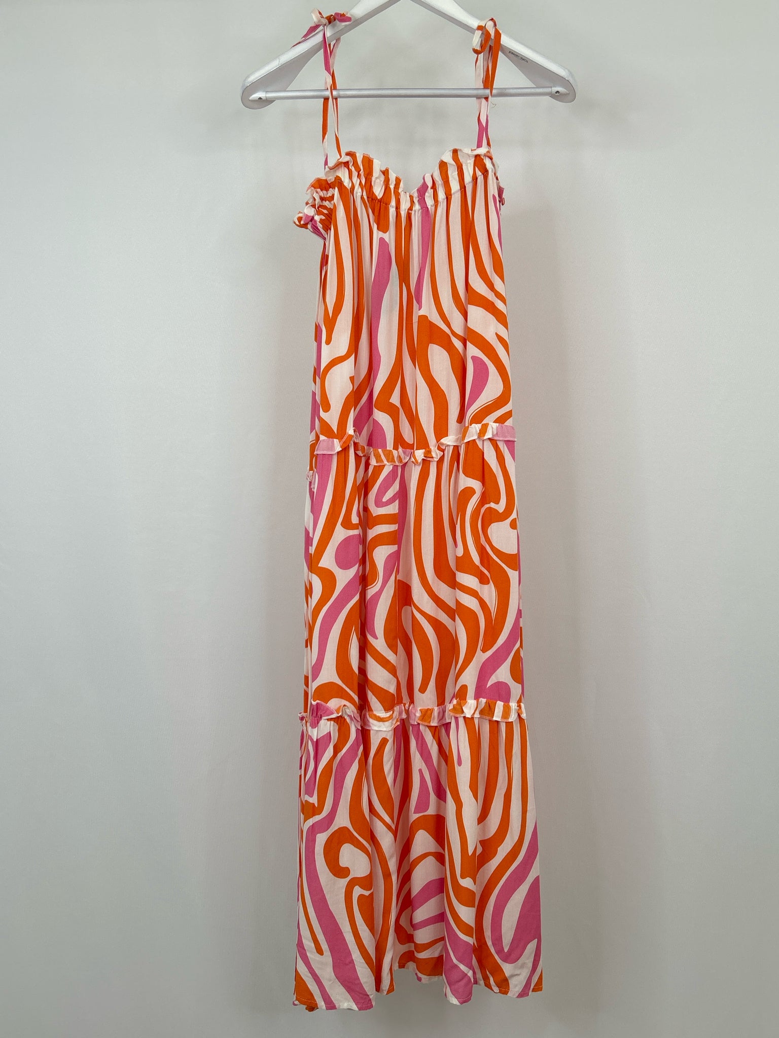 TOP IT OFF NWT Size M/L ORANGE AND PINK Women Dress