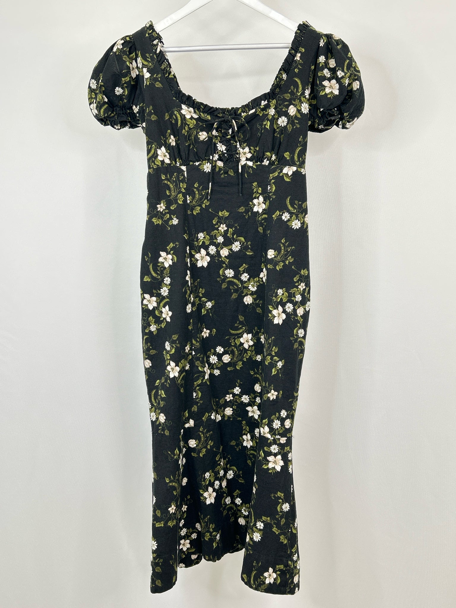 MAEVE Size M Black Floral Women Dress