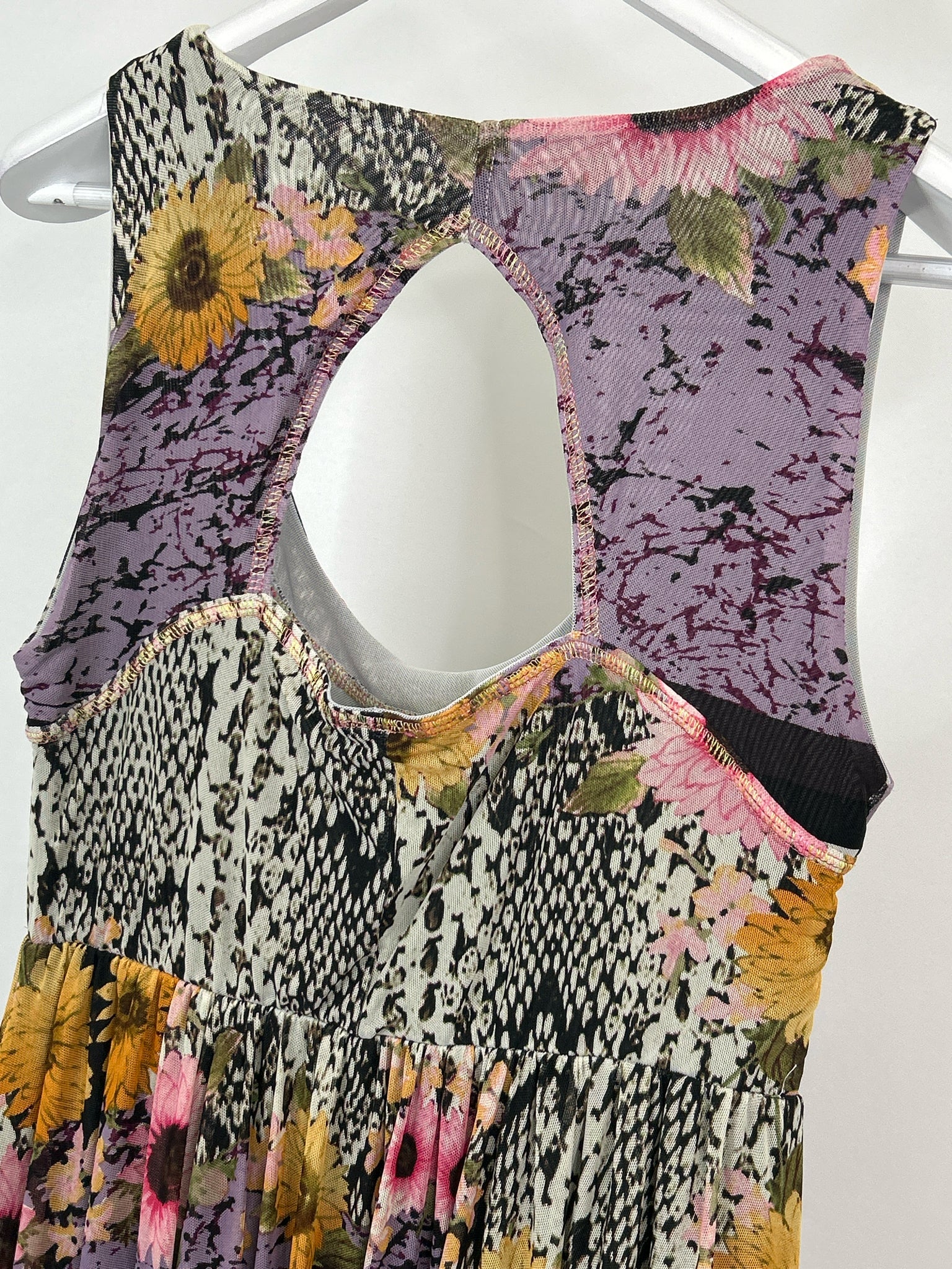 AUTUMN TENEYL Size M/L Black and Purple Women Dress