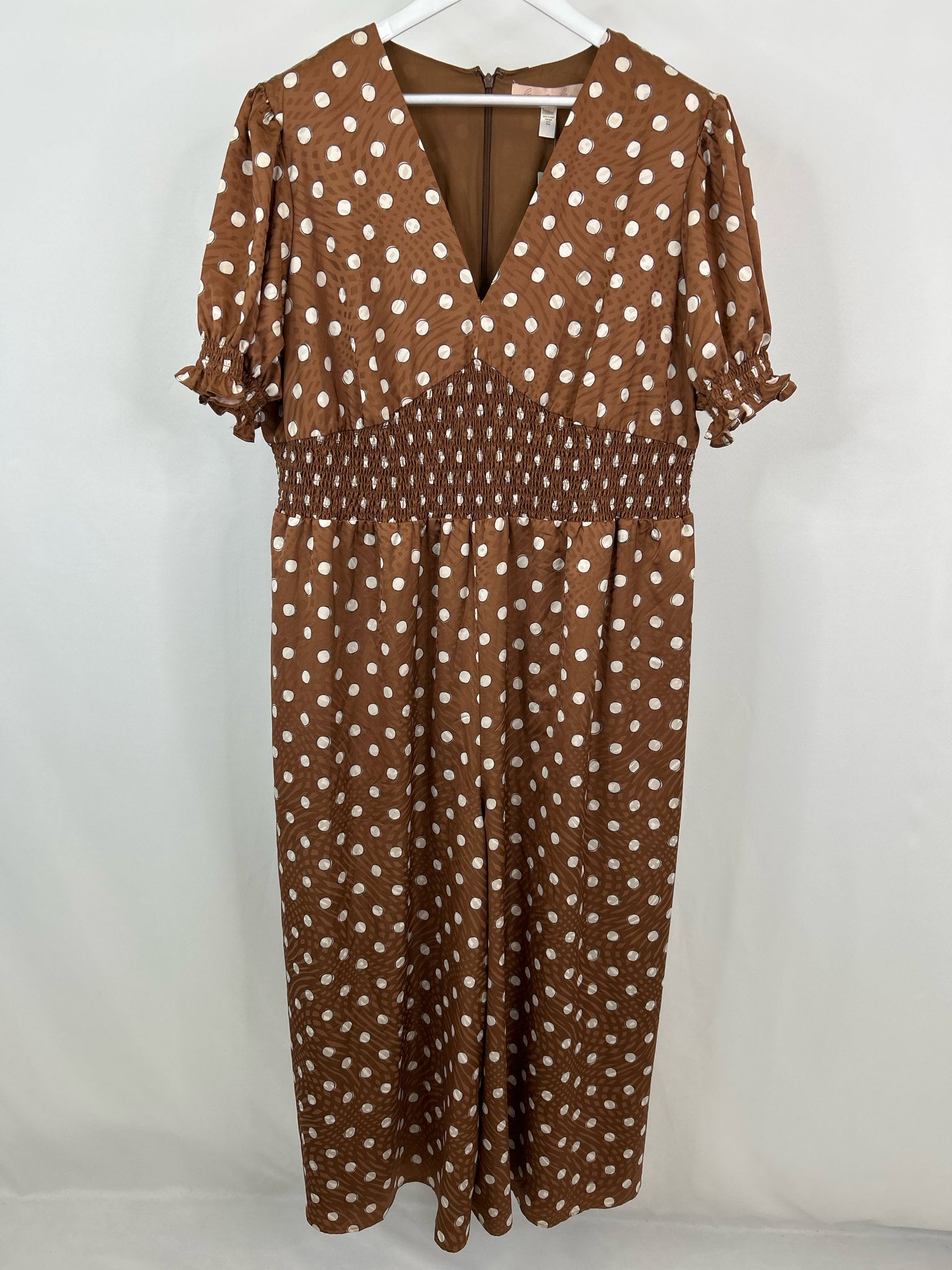 HUTCH Size 3X Brown Print Women Jumpsuit