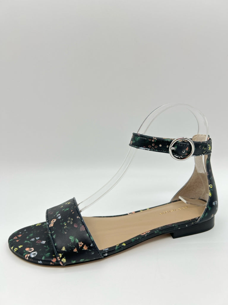 ANN TAYLOR Size 6.5M Black Floral Women's Sandal