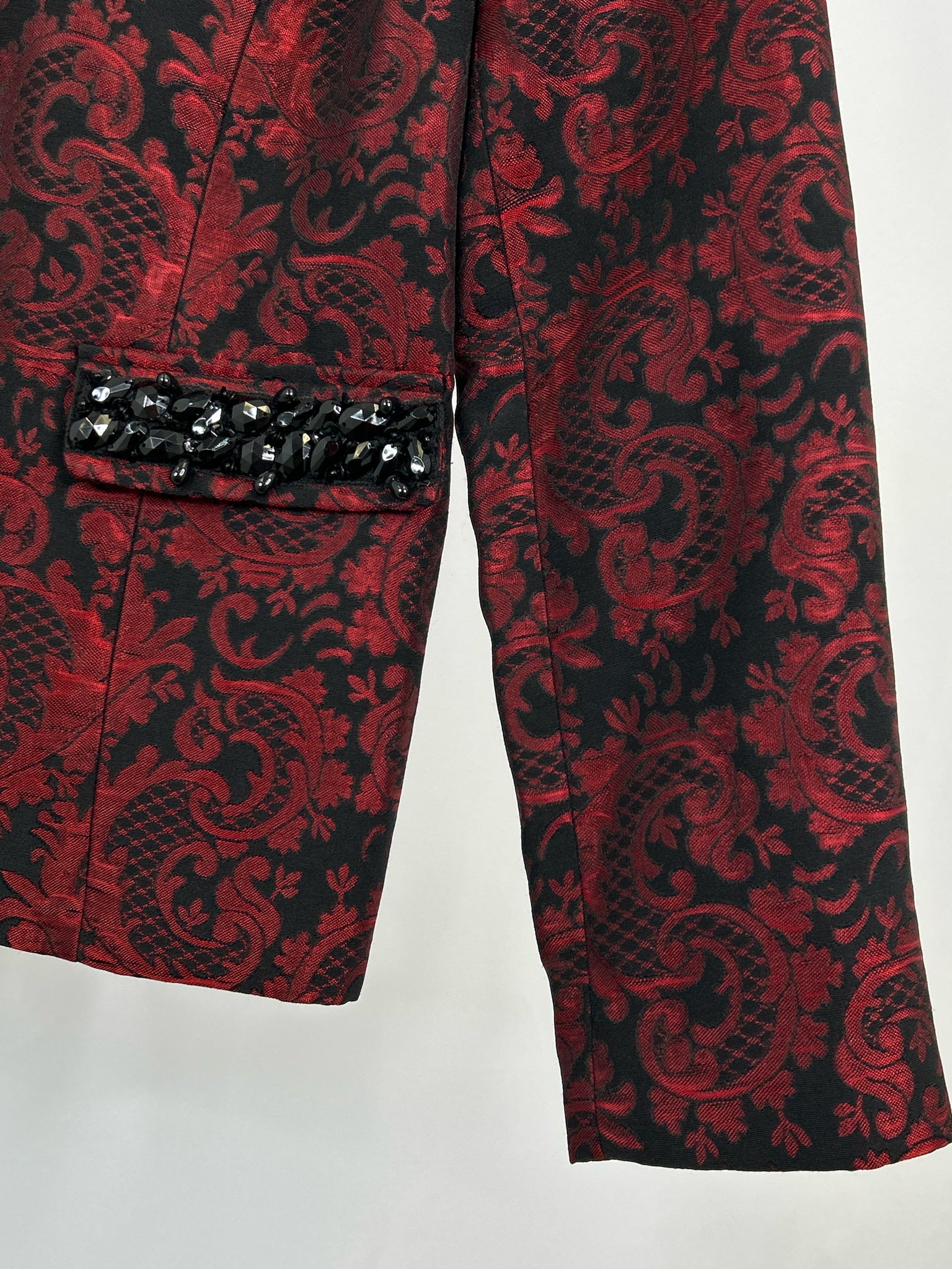 CHICO'S Size M Red and Black Women Blazer