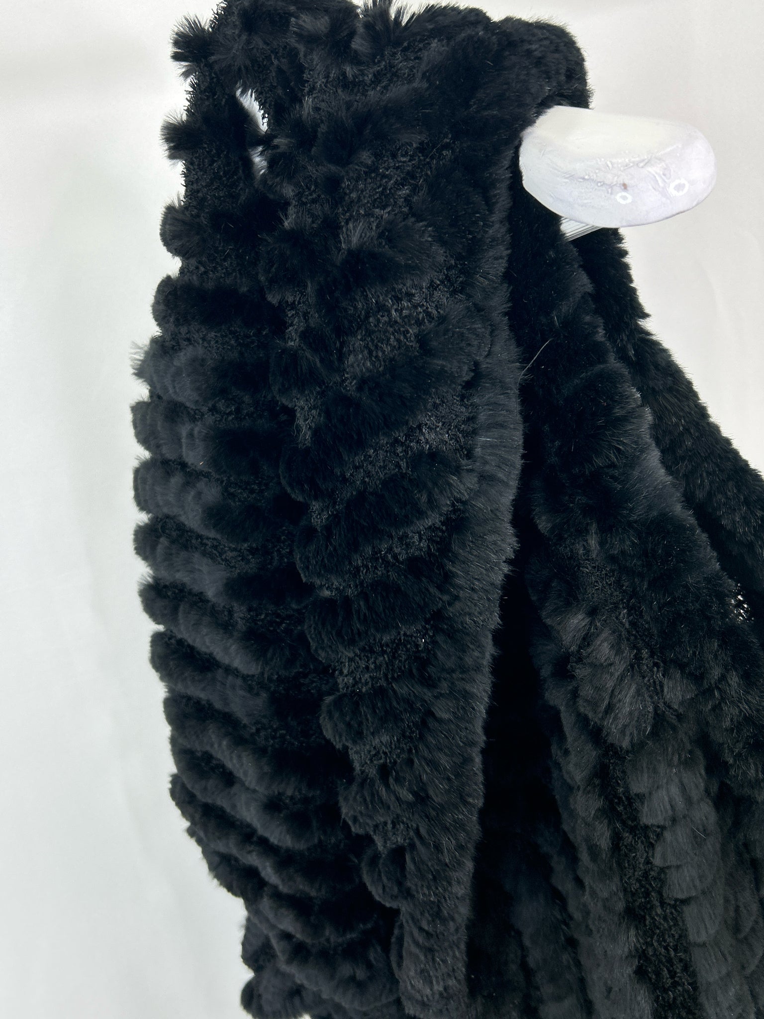 MITCHIE'S One Size Black Women Fur Vest