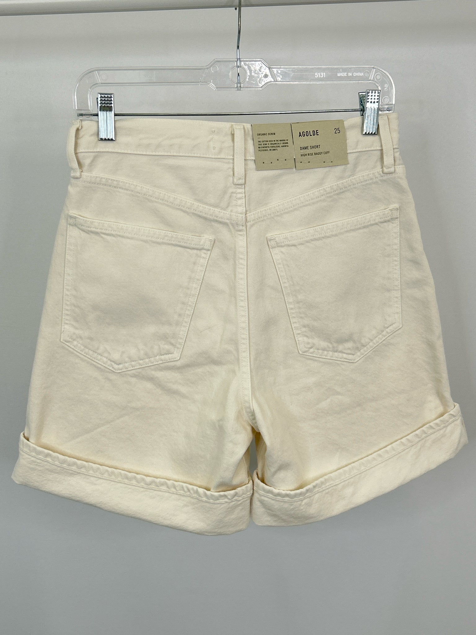 AGOLDE Size 25/0 Ivory Women Shorts NWT