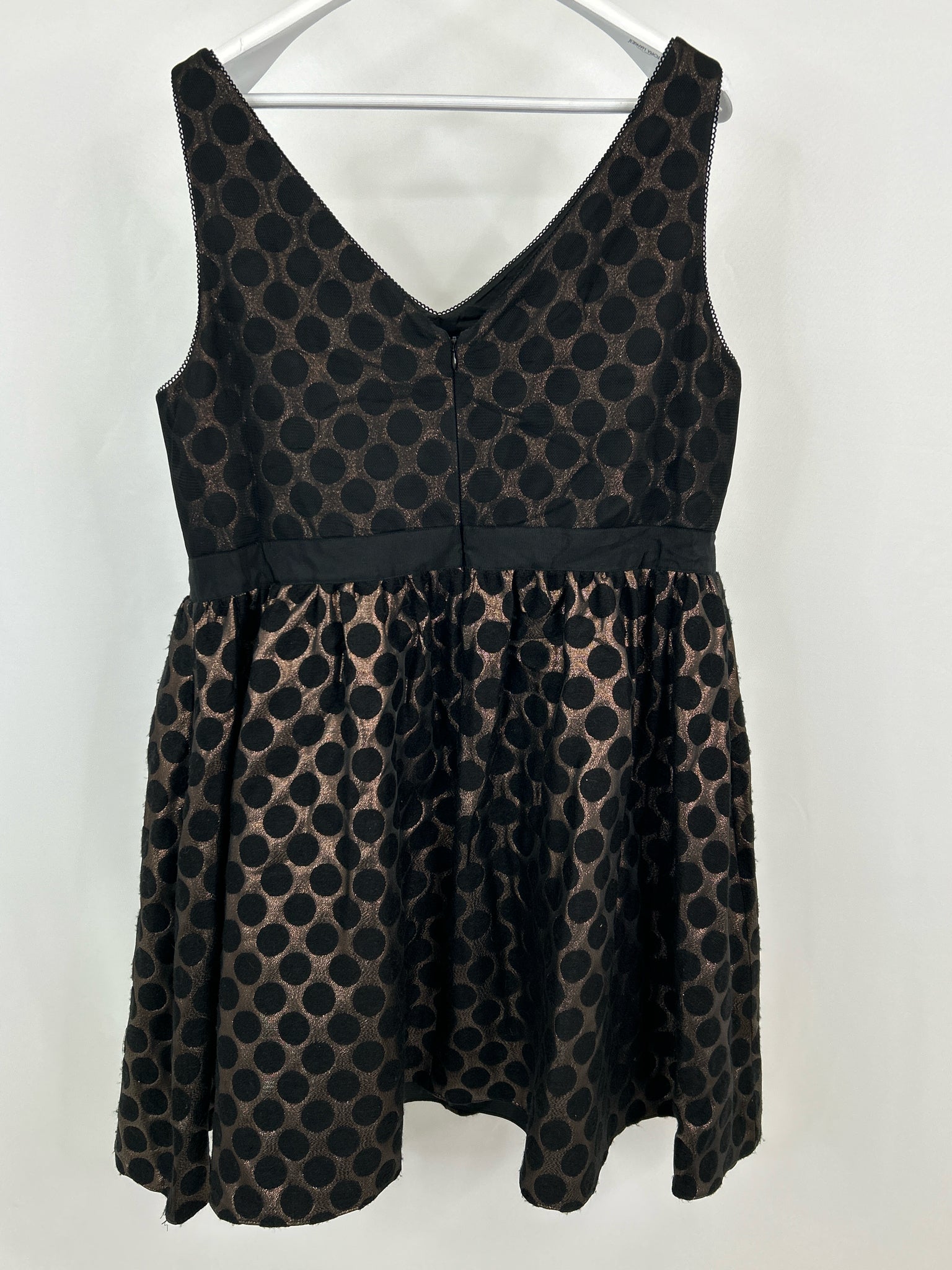 ADRIANNA PAPELL Size 20W Black Print Women Dress