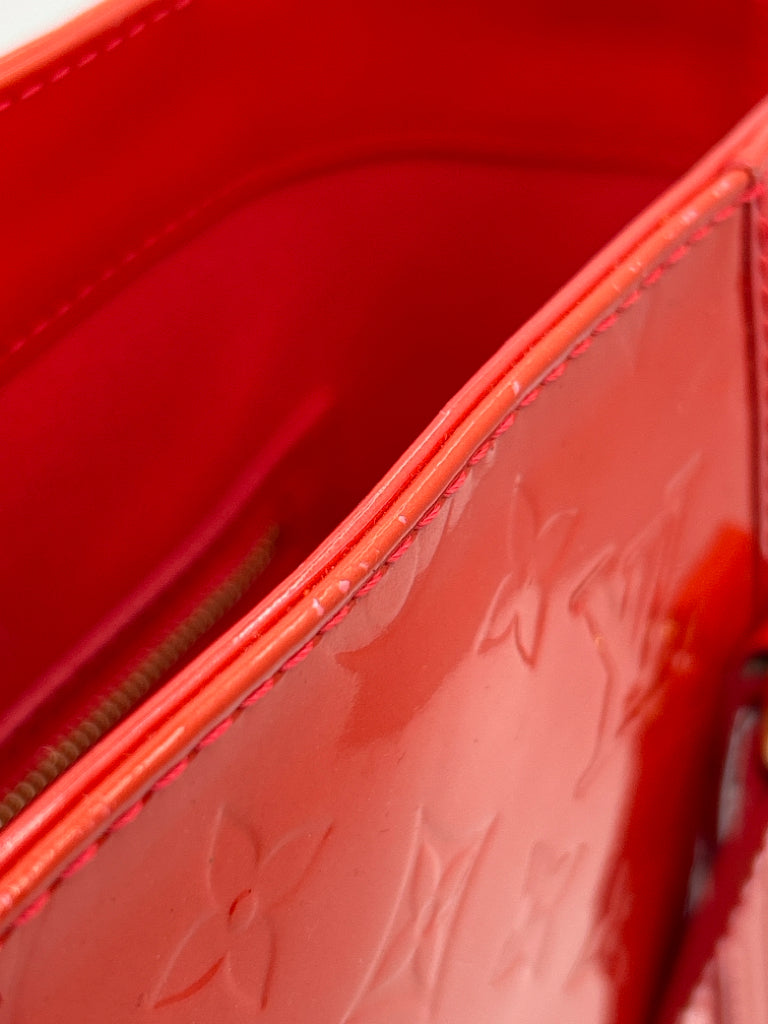 LOUIS VUITTON Red Orange Women's Purse