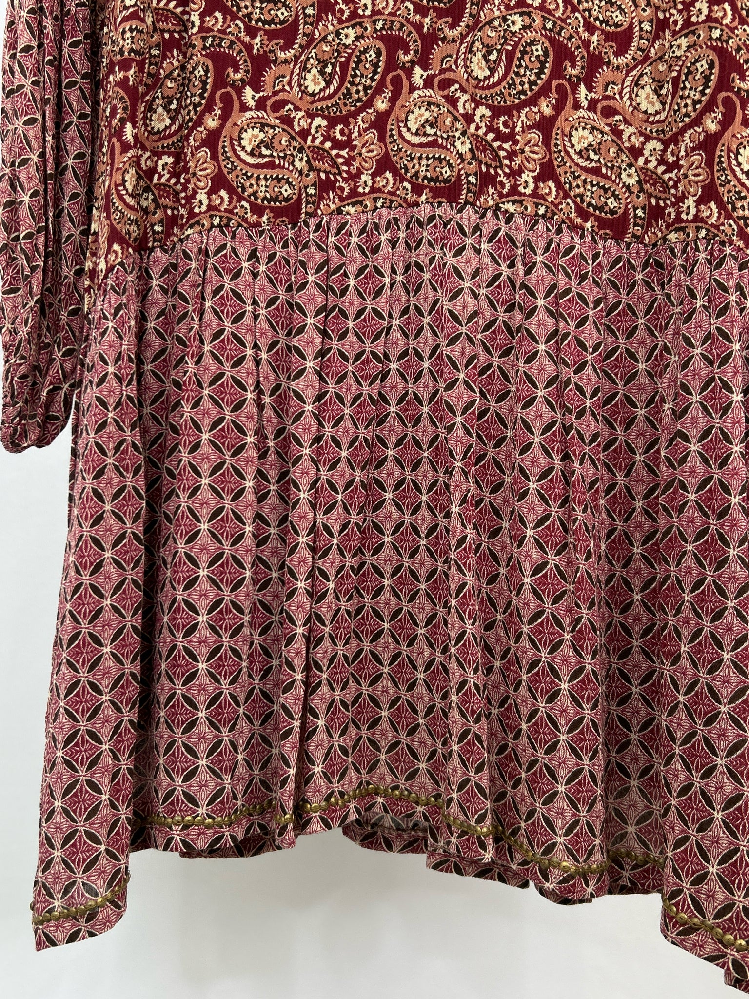 NEKANE NKN Size S/M Burgundy Print Women Dress