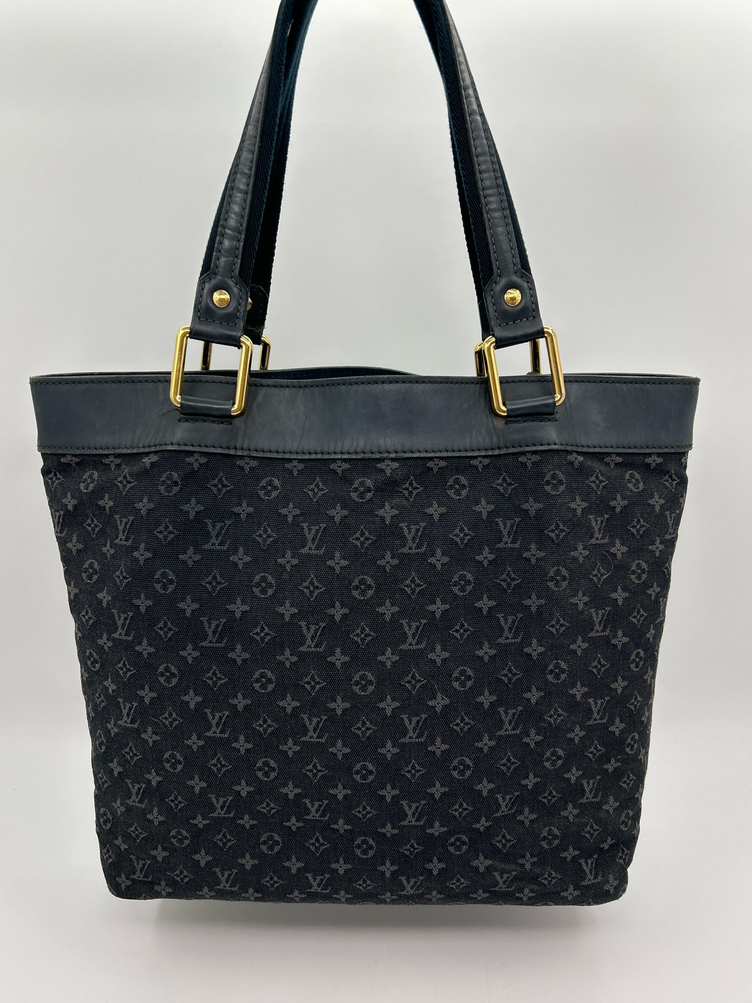 LOUIS VUITTON Navy Print Women Tote