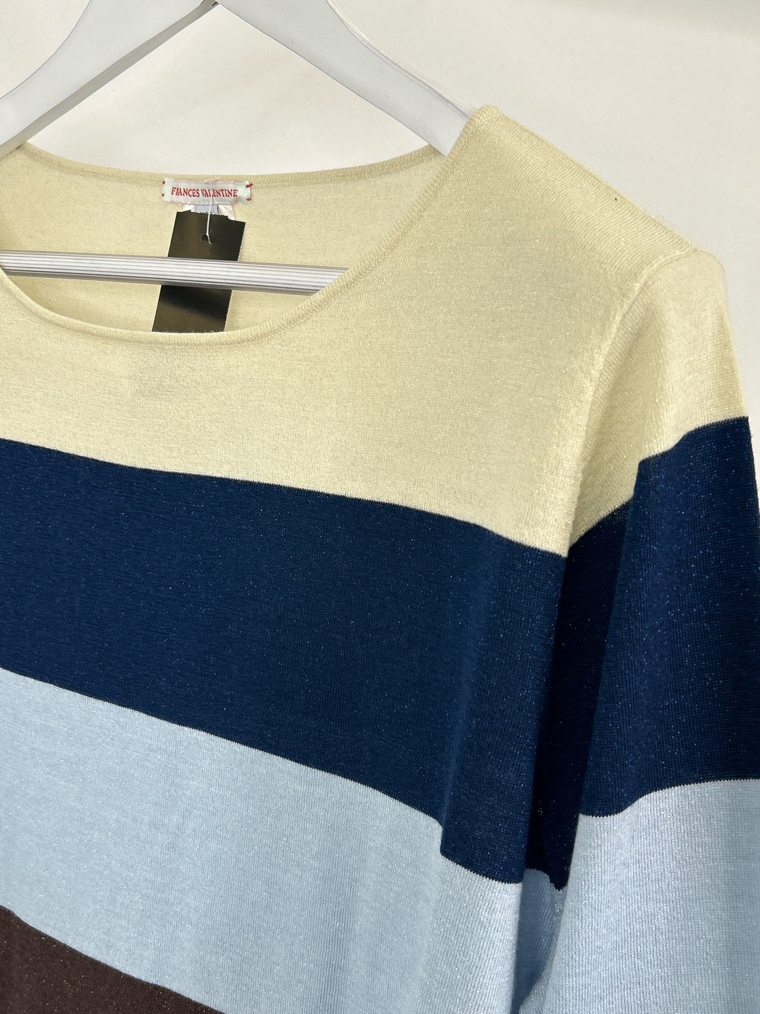 FRANCES VALENTINE Size 3X Blue and Brown Women Sweater