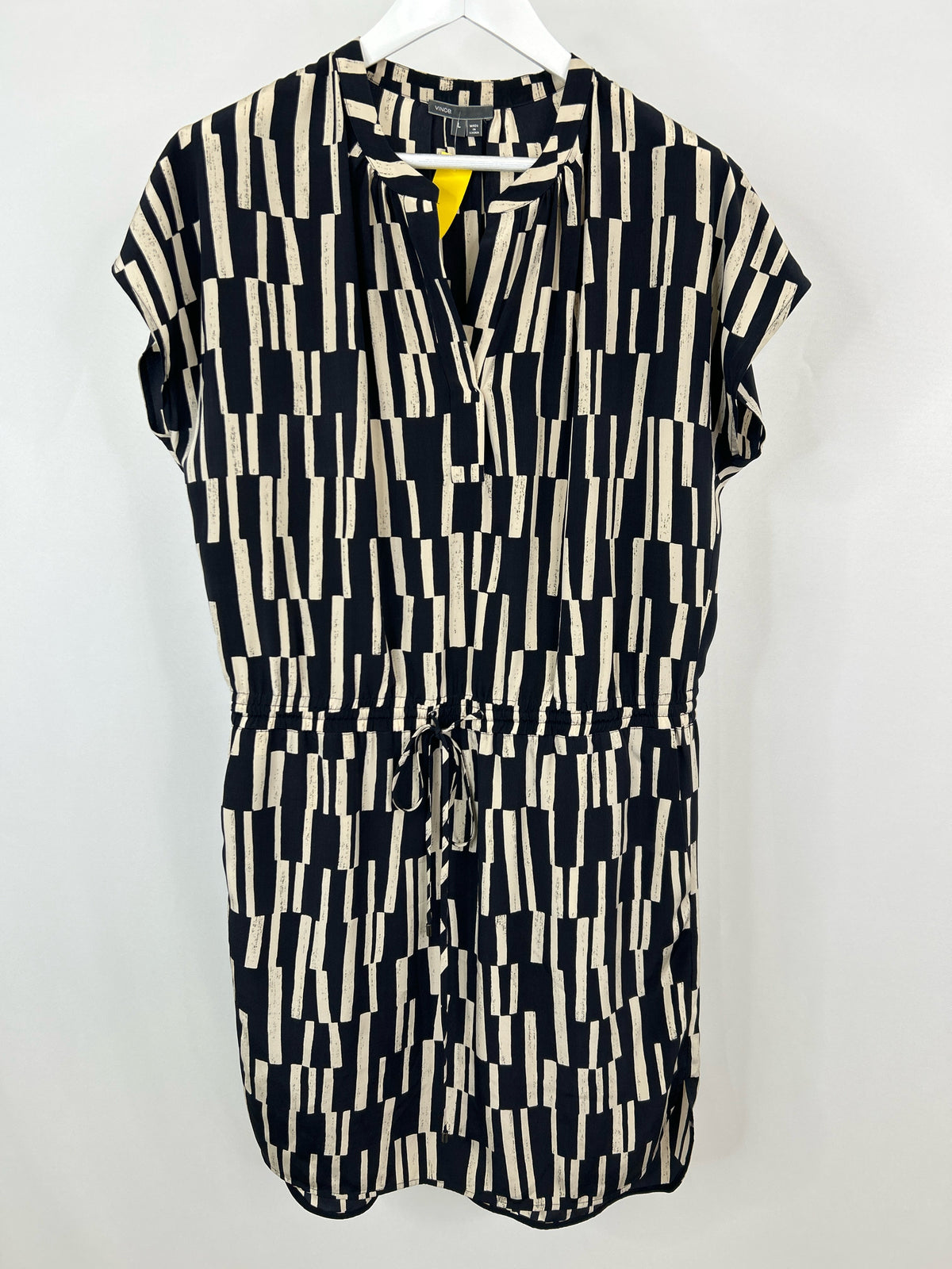 VINCE Size L BLACK AND BEIGE Women Dress