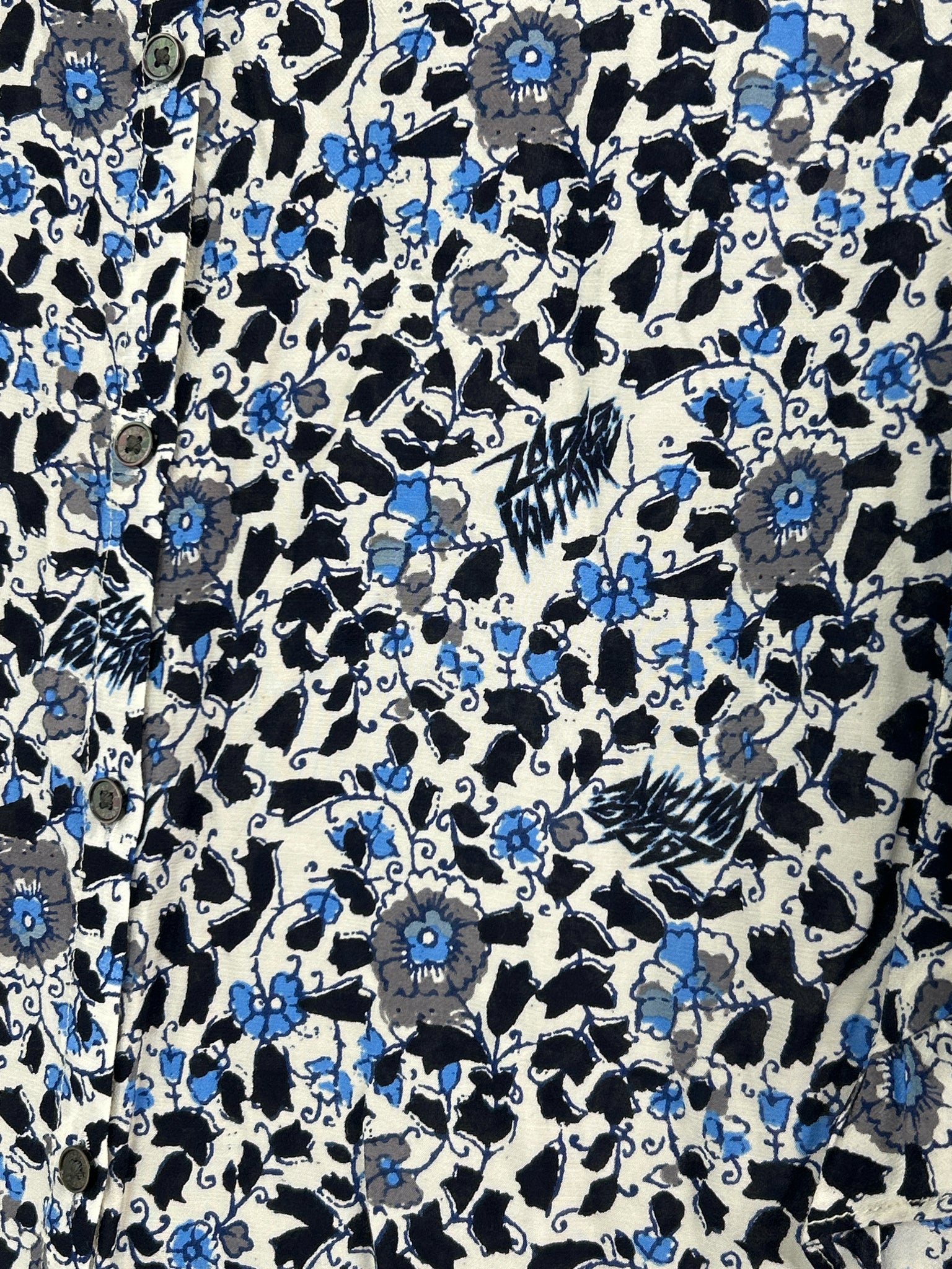 ZADIG&VOLTAIRE Size M Blue Print Women Dress