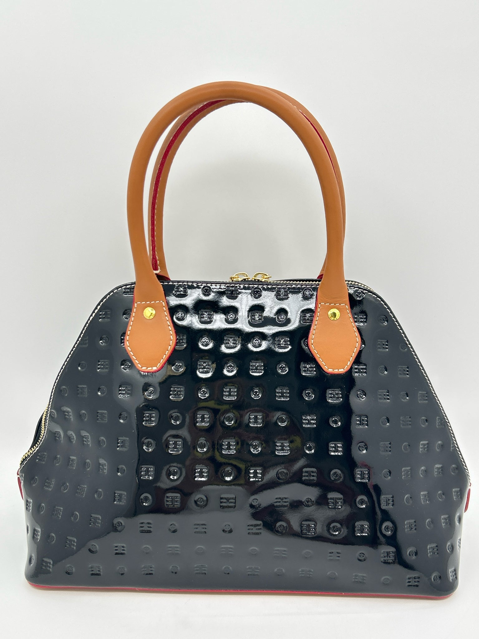 ARCADIA Black Patent Women Purse