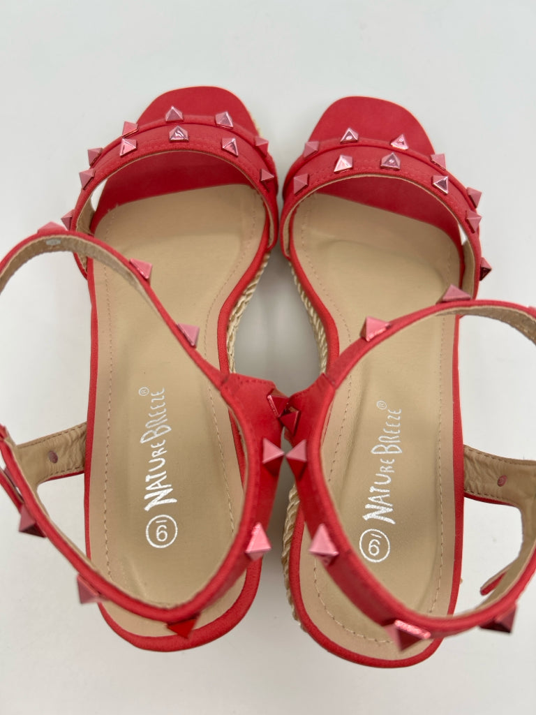 Nature Breeze Size 9 Red Women's Sandal NWOB