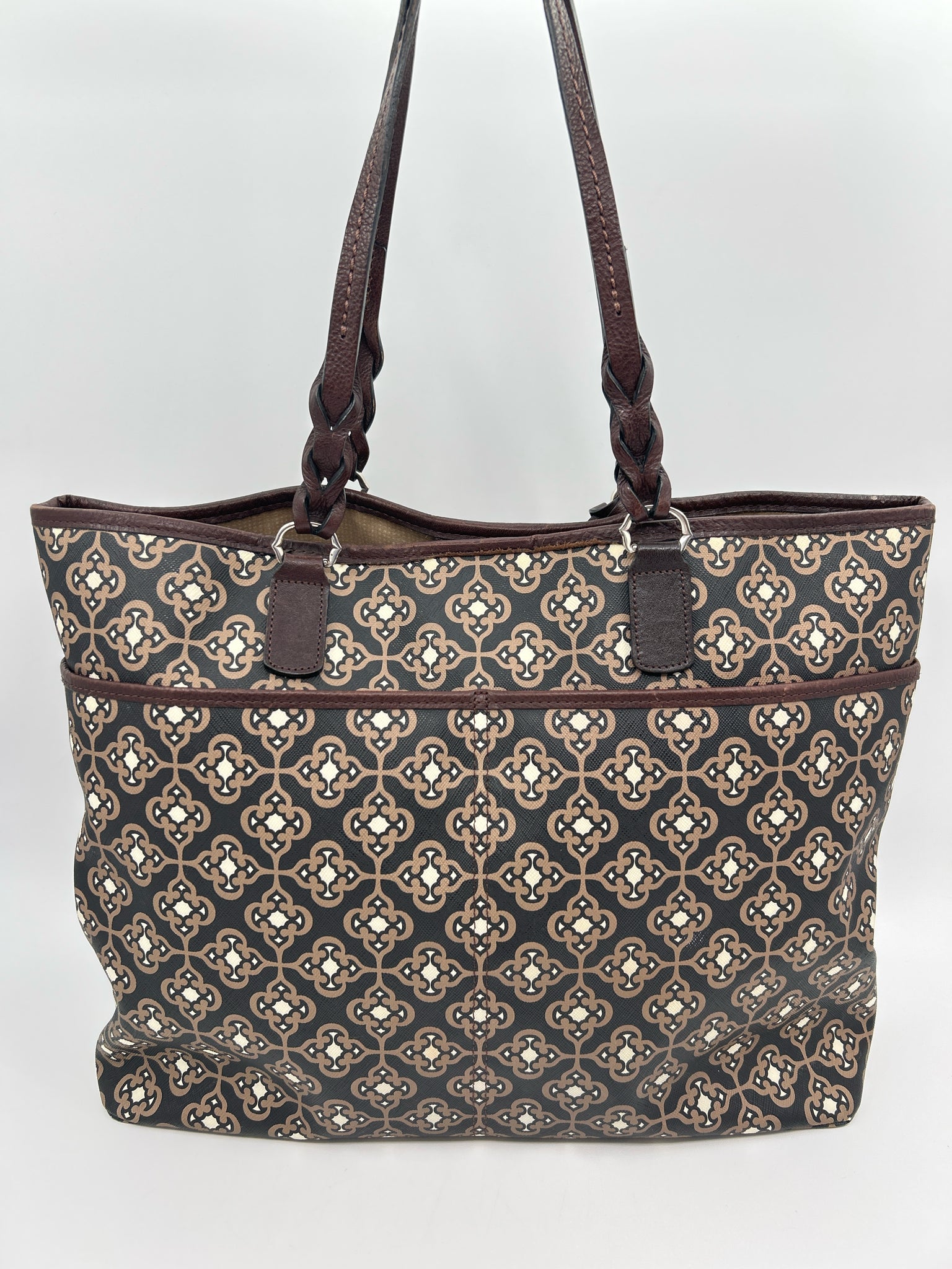 BRIGHTON Brown Print Women Tote