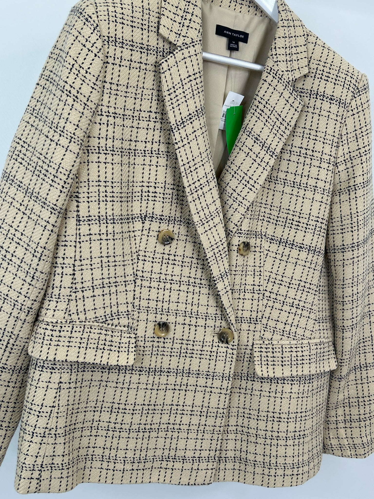 ANN TAYLOR NWT Size 14 Beige Print Women Blazer NWT