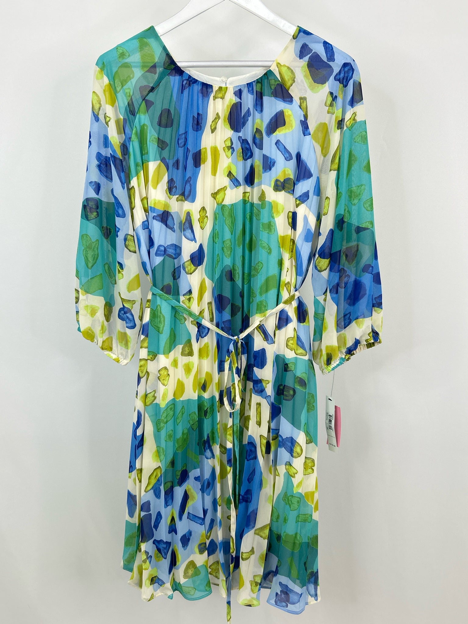 MAGGY LONDON Size 22W Blue Print Women Dress