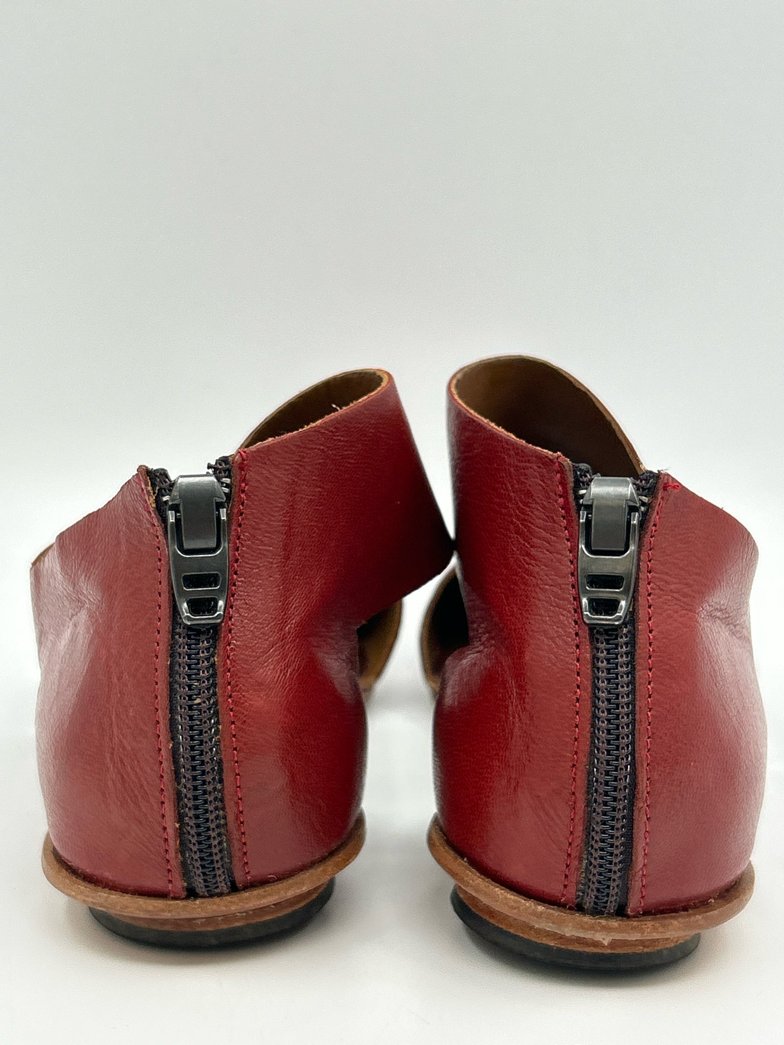 CYDWOQ Size 37.5 Red Women Sandal
