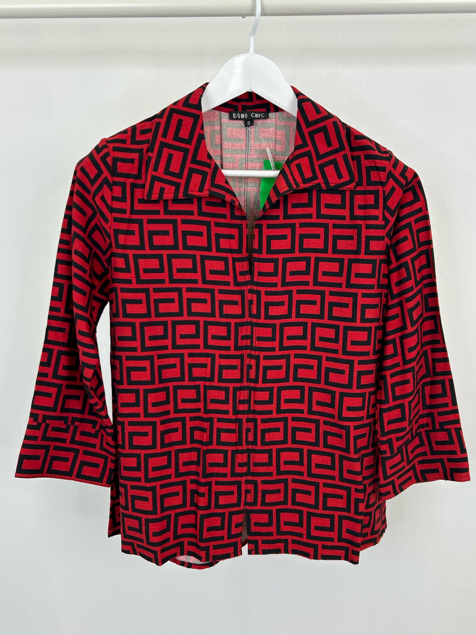 BOHO CHIC Size S Red & Black Women Top
