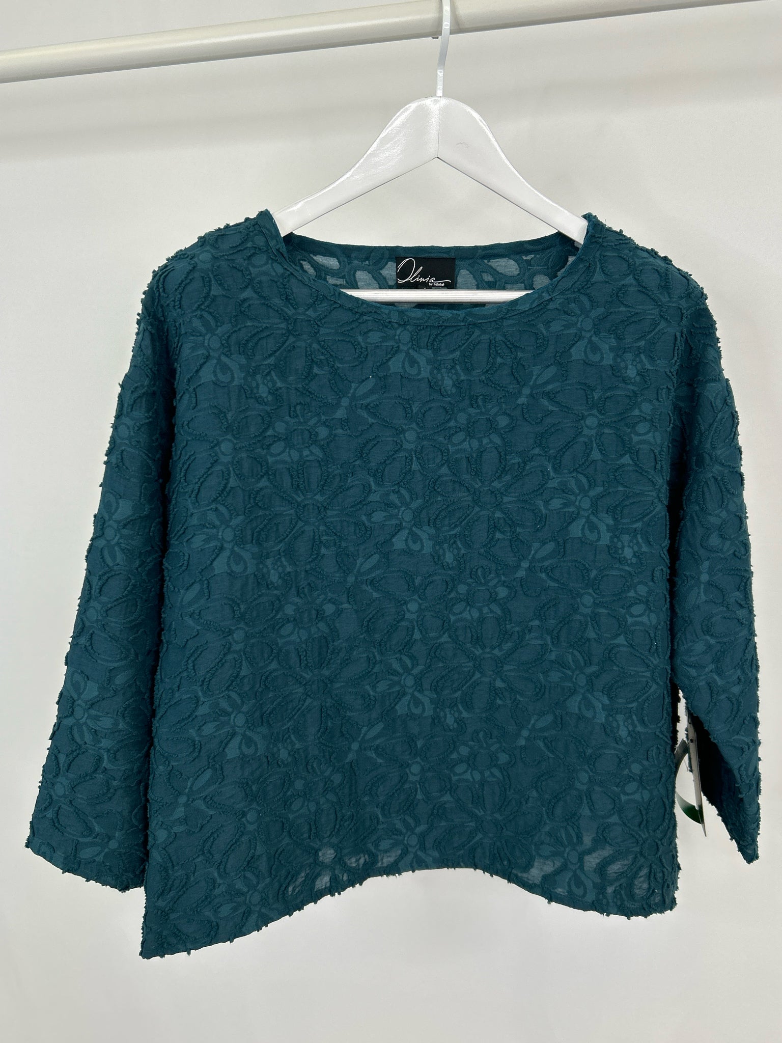 OLIVIA BY HABITAT CLOTHES Size S Dark Teal Women Top NWT