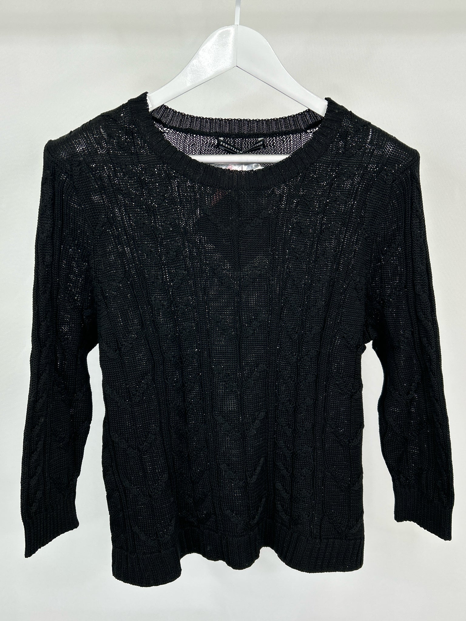 PERUVIAN CONNECTION Size XL Black Women Sweater NWT