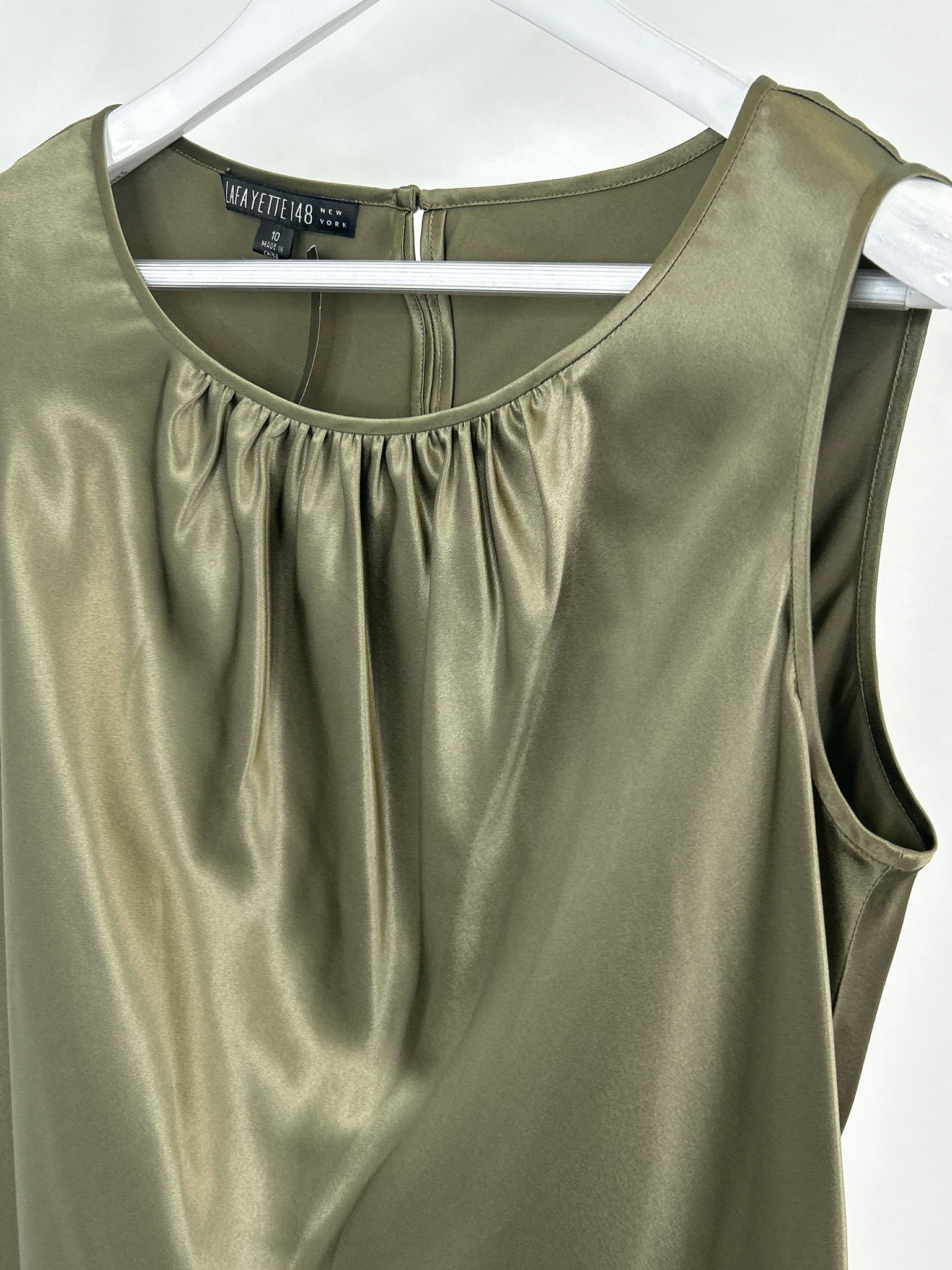 LAFAYETTE 148 Size 10 OLIVE GREEN Women Top