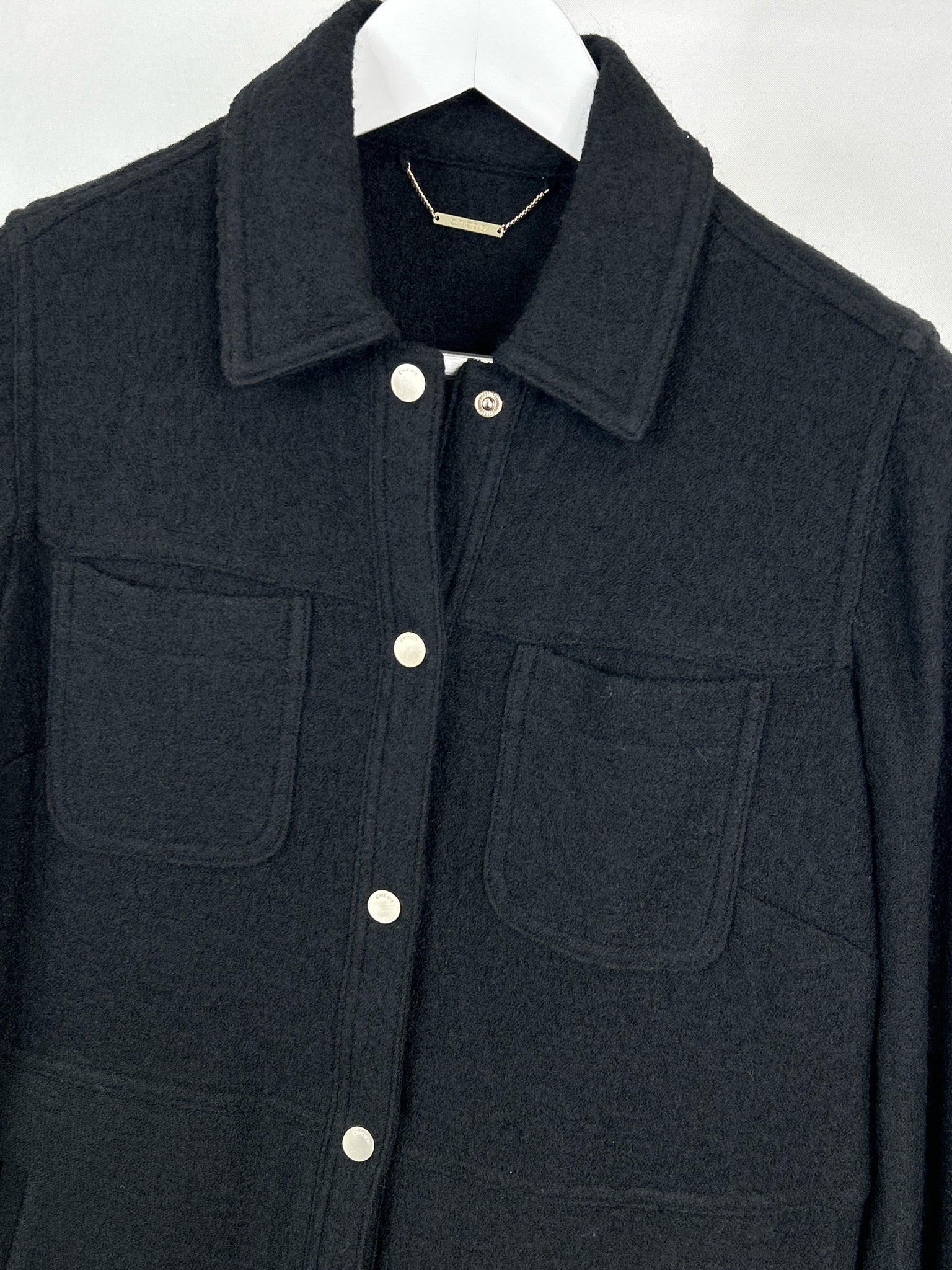 CHICO'S Size 4/6 Black Women Jacket