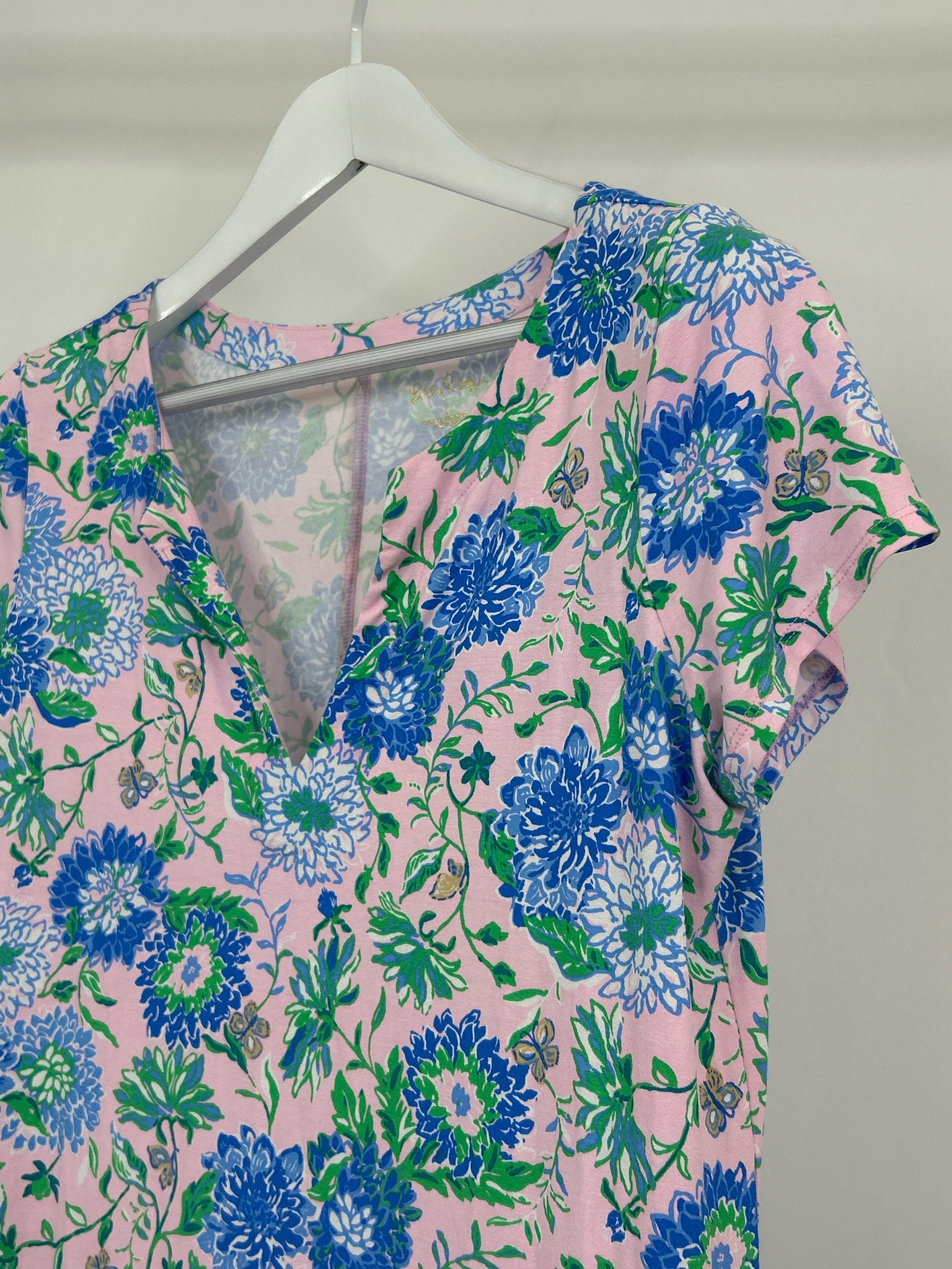 LILLY PULITZER Size L Pink Print Women Dress
