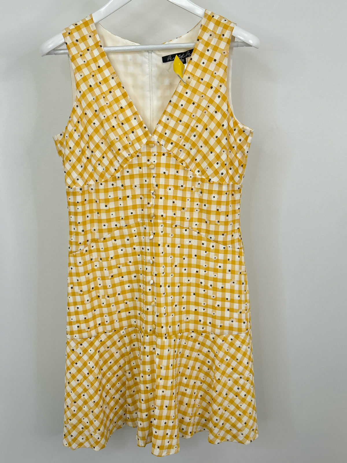 HUTCH Size 10 YELLOW FLORAL Women Dress