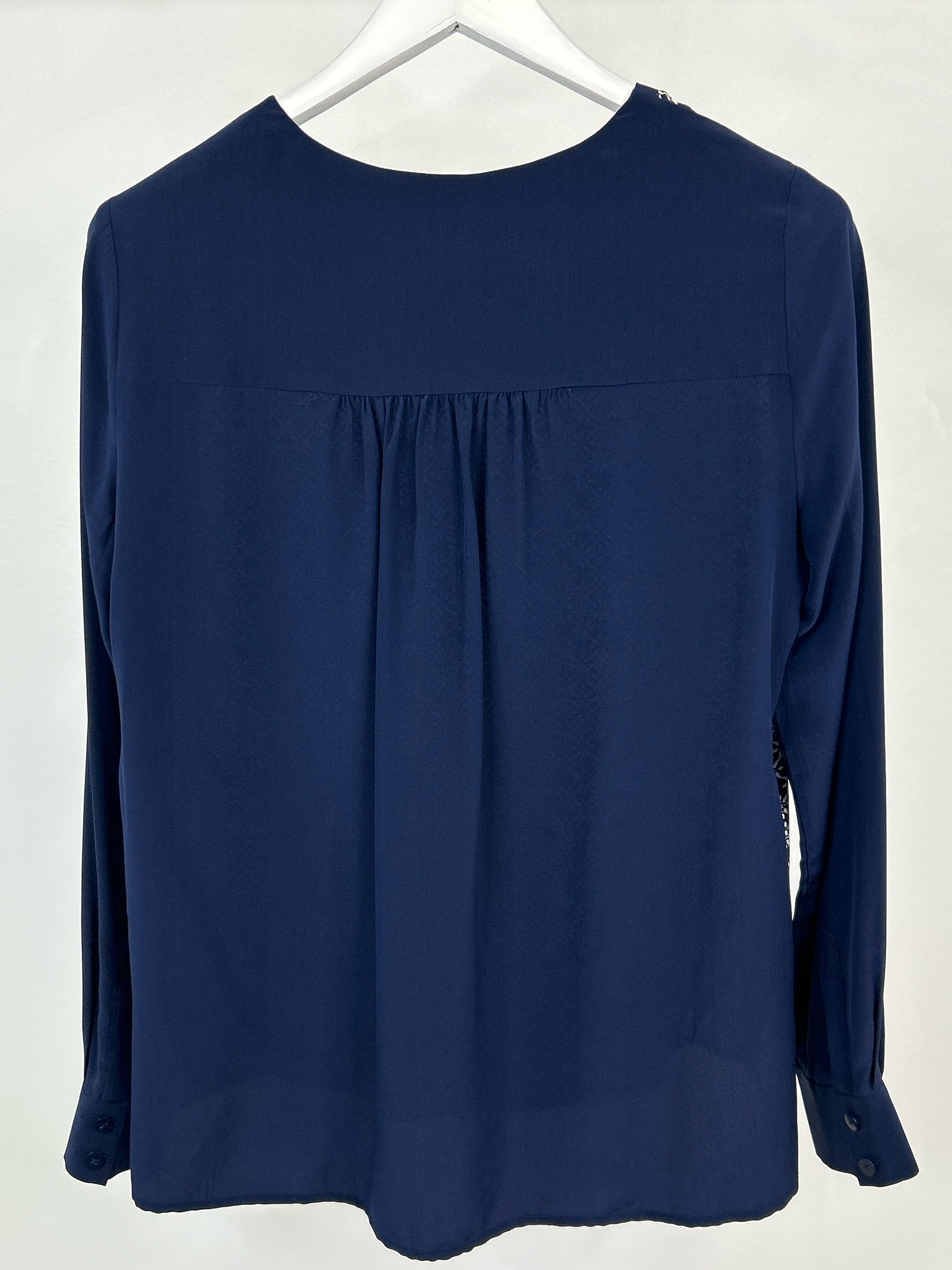 DIANE VON FURSTENBERG Size 8 NAVY AND WHITE Women Top