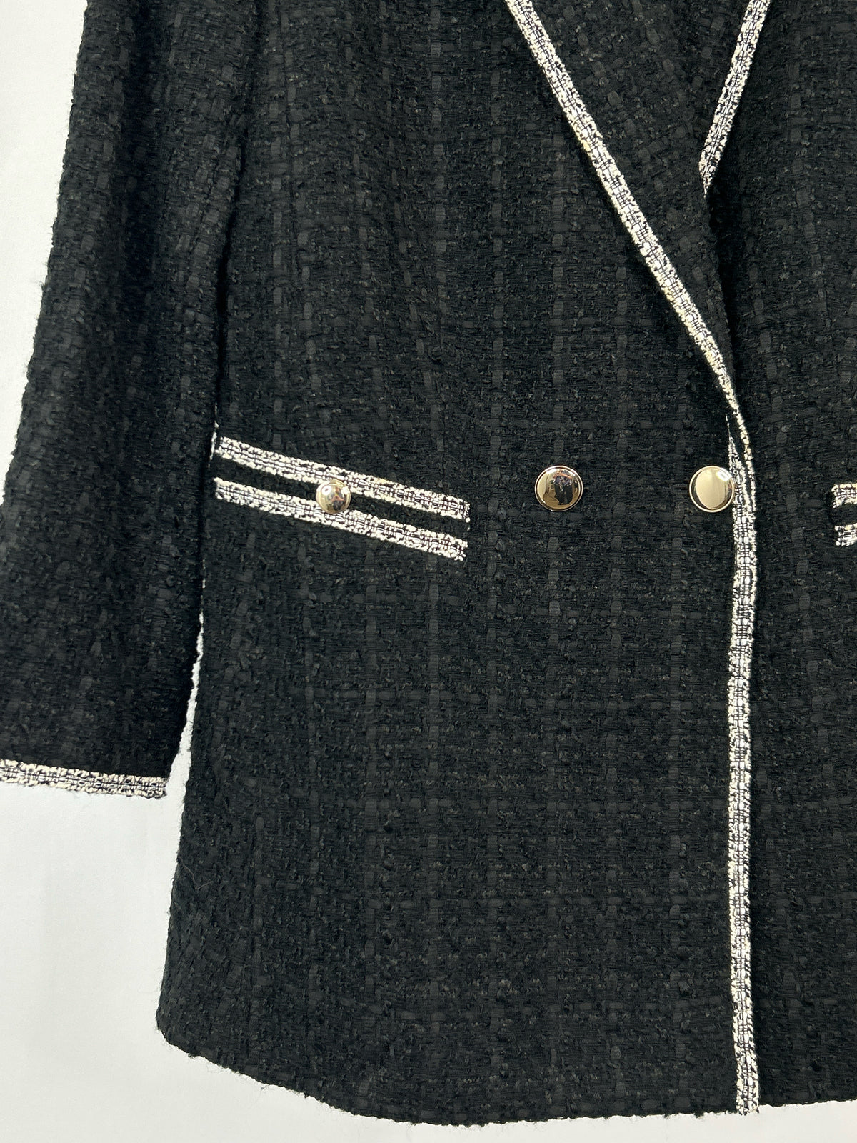 ANN TAYLOR Size M Black and White Women Blazer