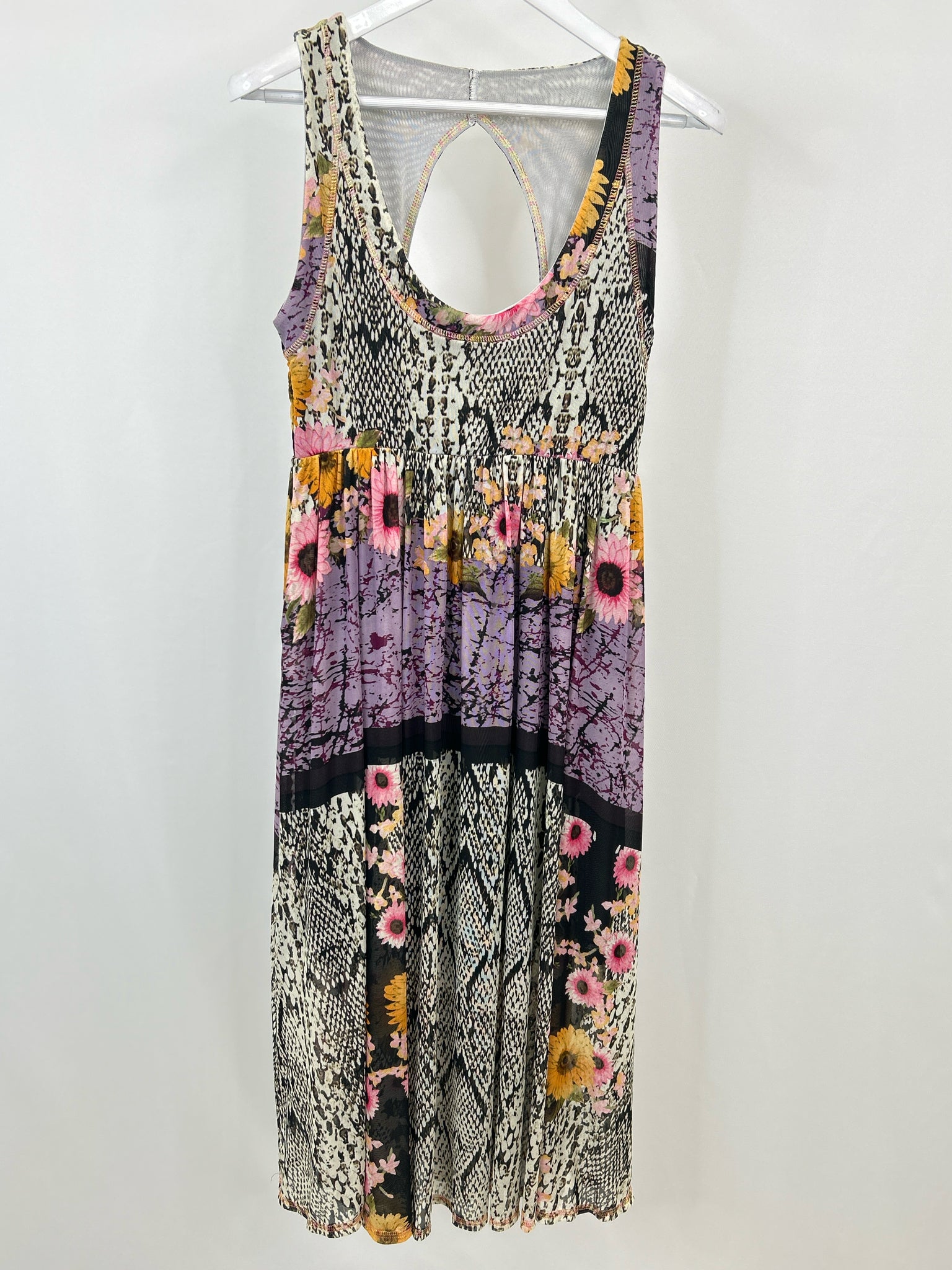 AUTUMN TENEYL Size M/L Black and Purple Women Dress