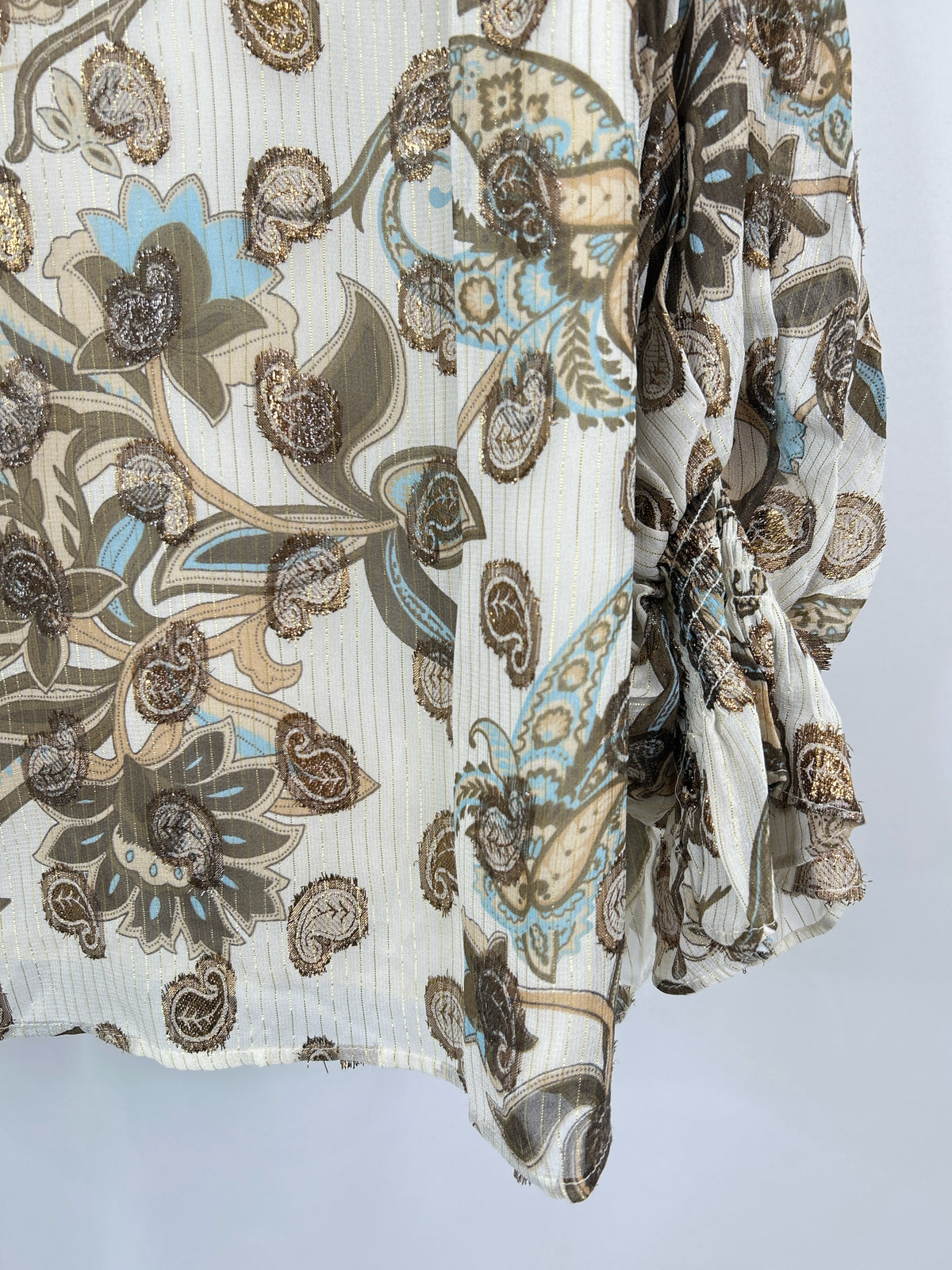 VINCE CAMUTO Size 2X White Print Women Top